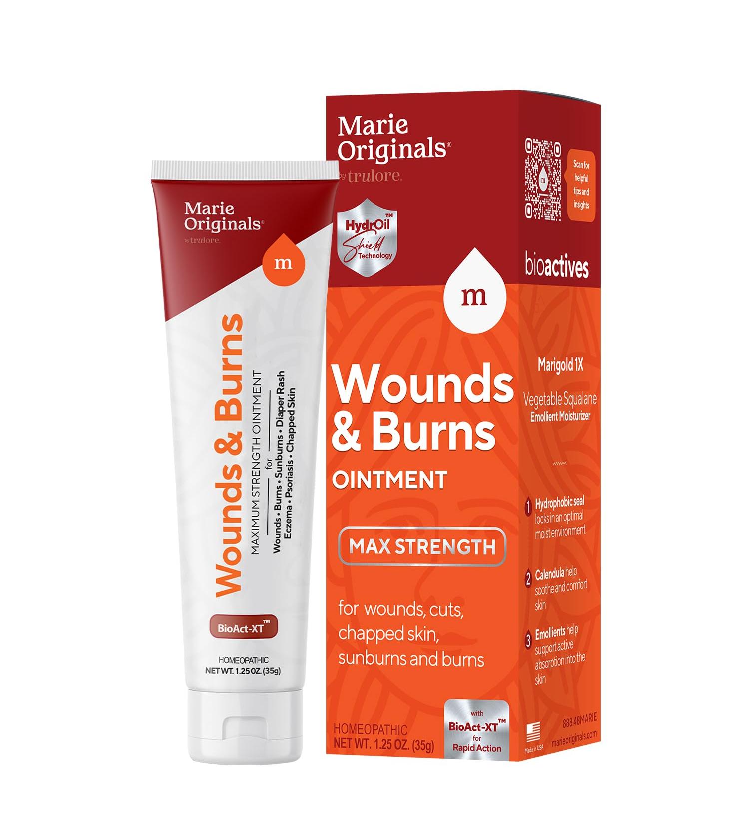 Marie Originals All-Natural Skin Repair and Burn Cream Ointment | First Aid Ointment | Accelerate Wound Healing for General Wounds Chapped Hands Cold Sores Eczema Psoriasis & Burn. 1.25oz 1 Pack (1.25 Ounce)