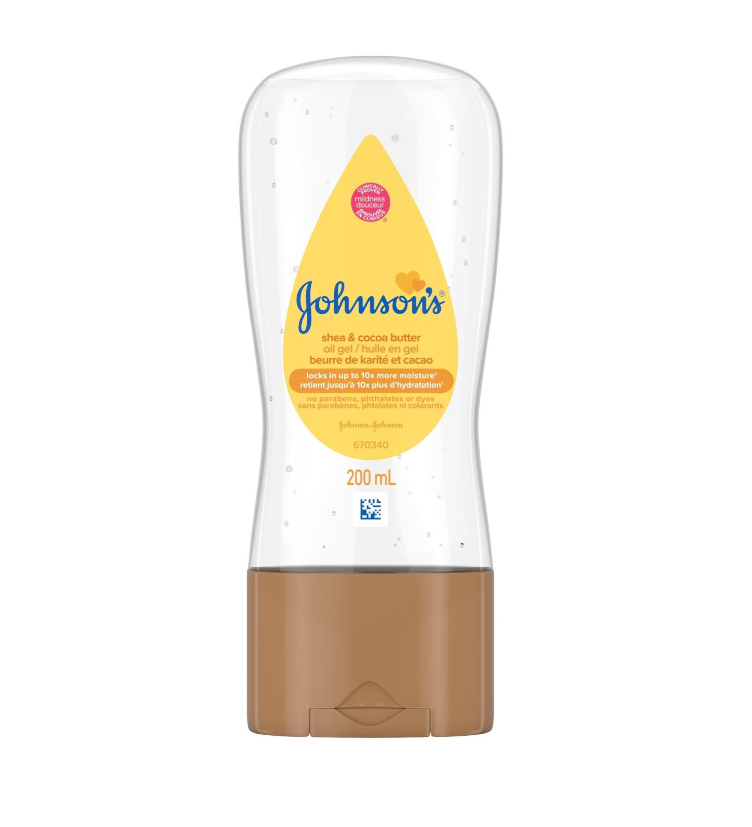 Johnson's Baby Oil Gel Moisturizing Baby Massage Mineral Oil Enriched with Shea & Cocoa Butter Dry Skin Relief for Babies Kids & Adults Nourishing & Gentle on Delicate Skin 192ml Shea and Cocoa Butter - Buy Online on GoSupps.com