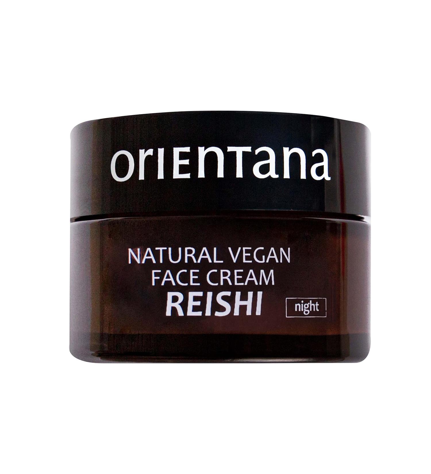 Orientana Night Face Cream with Reishi | 98.5% Natural Vegan Anti-Aging Cream for Women | Moisturizing Organic Facial Care for Ripe Skin - 50ml - Buy Online on GoSupps.com