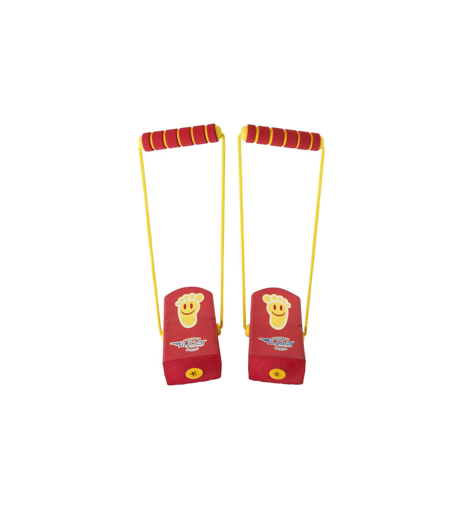 Flybar My First Kids Stilts | Soft Foam Pogo Steppers for Ages 3 & Up | Safe & Fun Red Stilts with Squeaky Steps - Buy Online on GoSupps.com