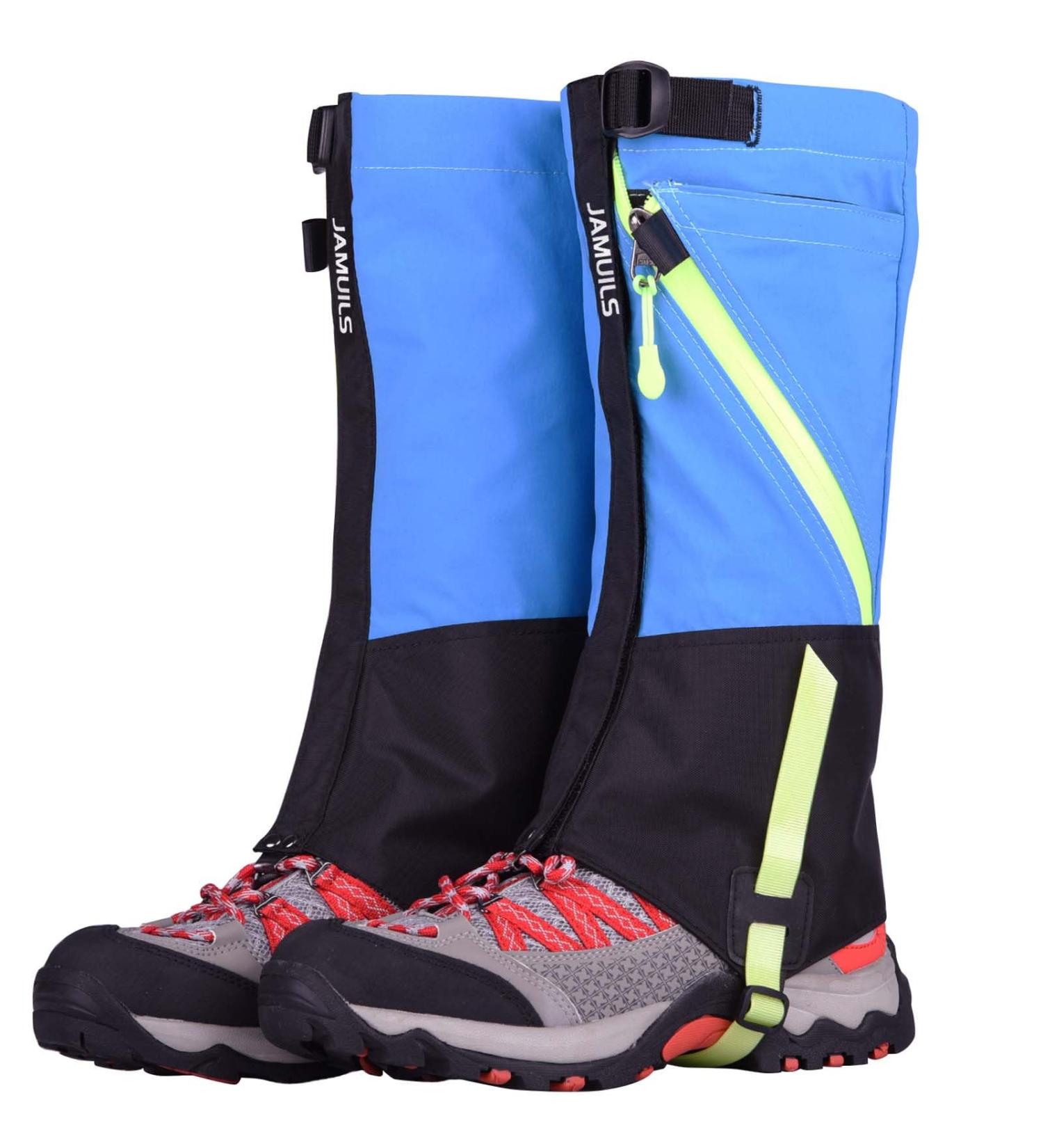 Jamuils Waterproof Gaiters for Kids - Adjustable Breathable Leg Protection for Snow Hiking Hunting & Skiing - Blue - Buy Online on GoSupps.com