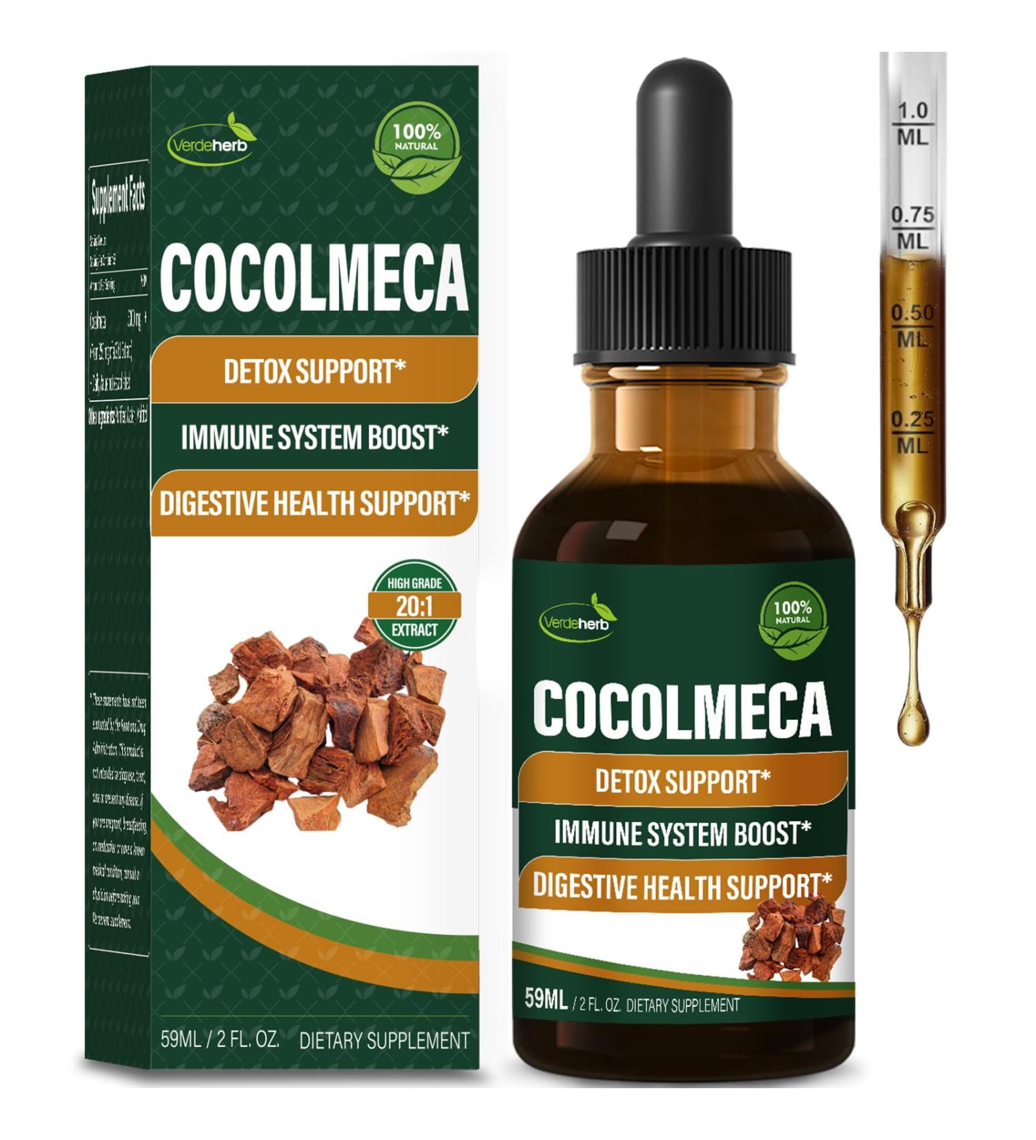 Cocolmeca Bark Liquid Drops Nature Herbal Extract Supplement for Body Detox Cleanse Support Immune System Boost & Digestive Health. Gotas de Cocolmeca 2oz Original 1 - Buy Online on GoSupps.com