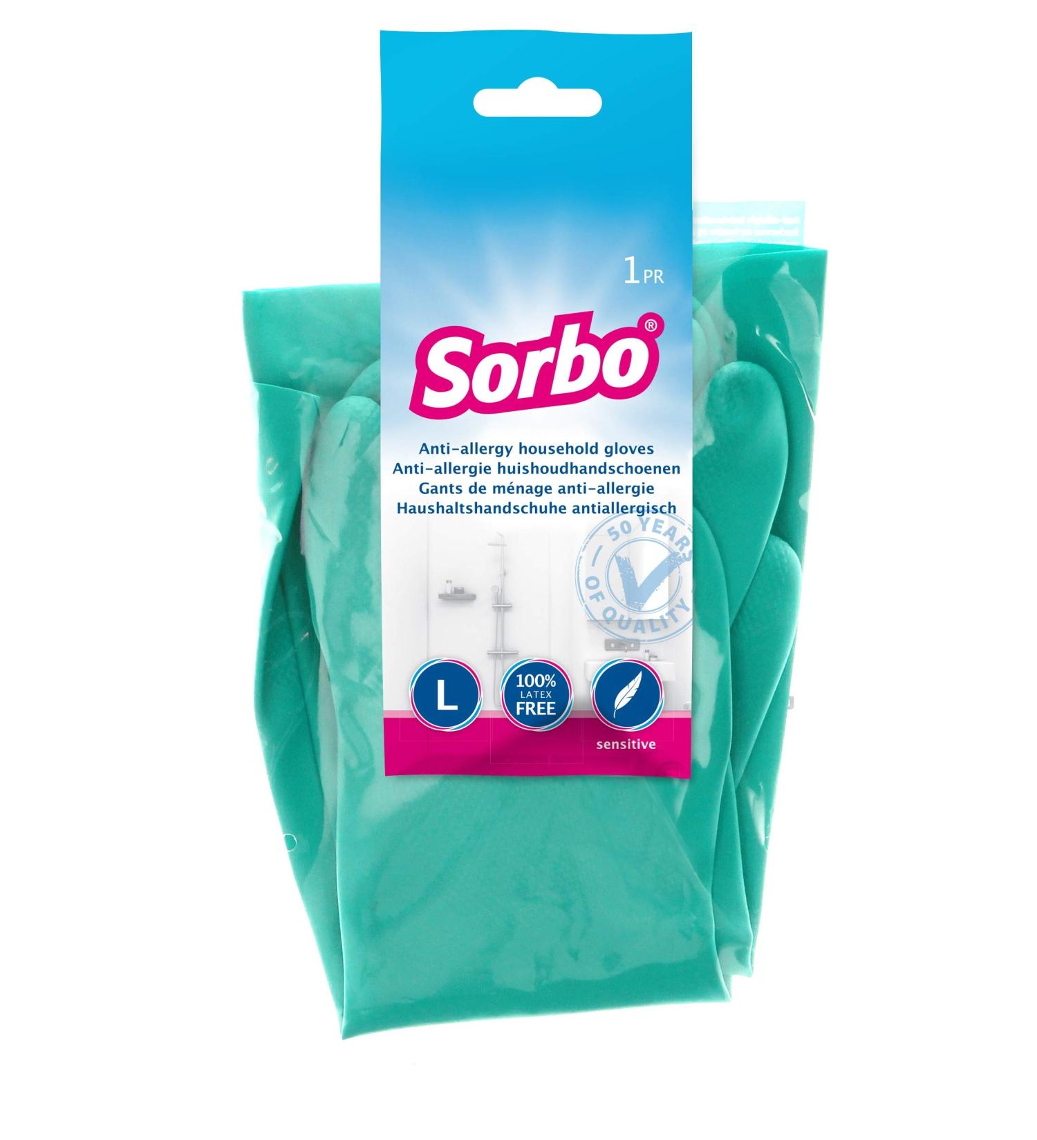 Sorbo Latex-Free Nitrile Household Gloves - Long Cuffs Multiple Sizes | 100% Latex-Free & Essential for Home Use - Buy Online on GoSupps.com