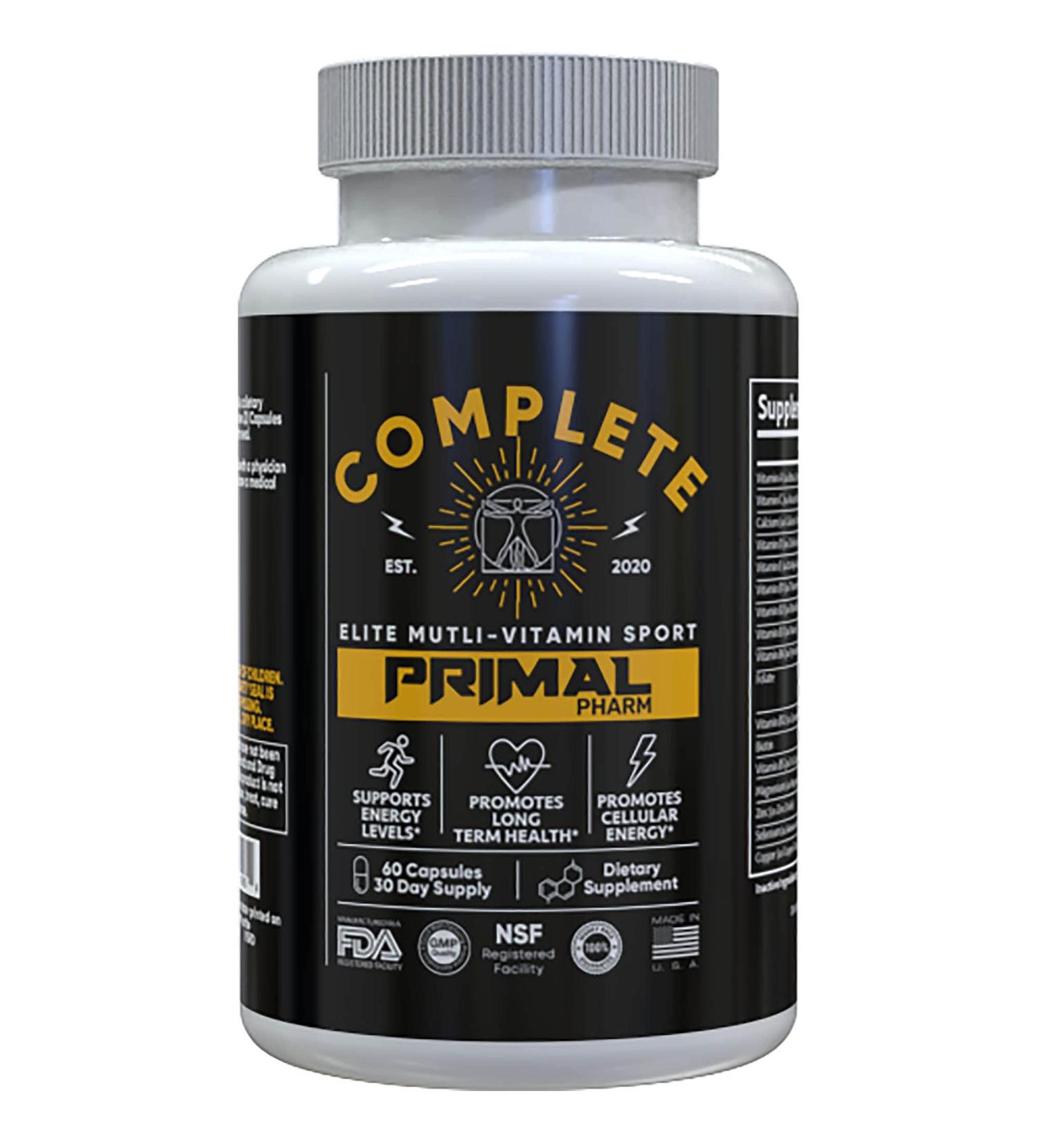 Primal Pharm Complete Daily Multi-Vitamin for Men & Women - 60 Count/30 Days - Supports Energy, Immunity, and Health - Buy Online on GoSupps.com
