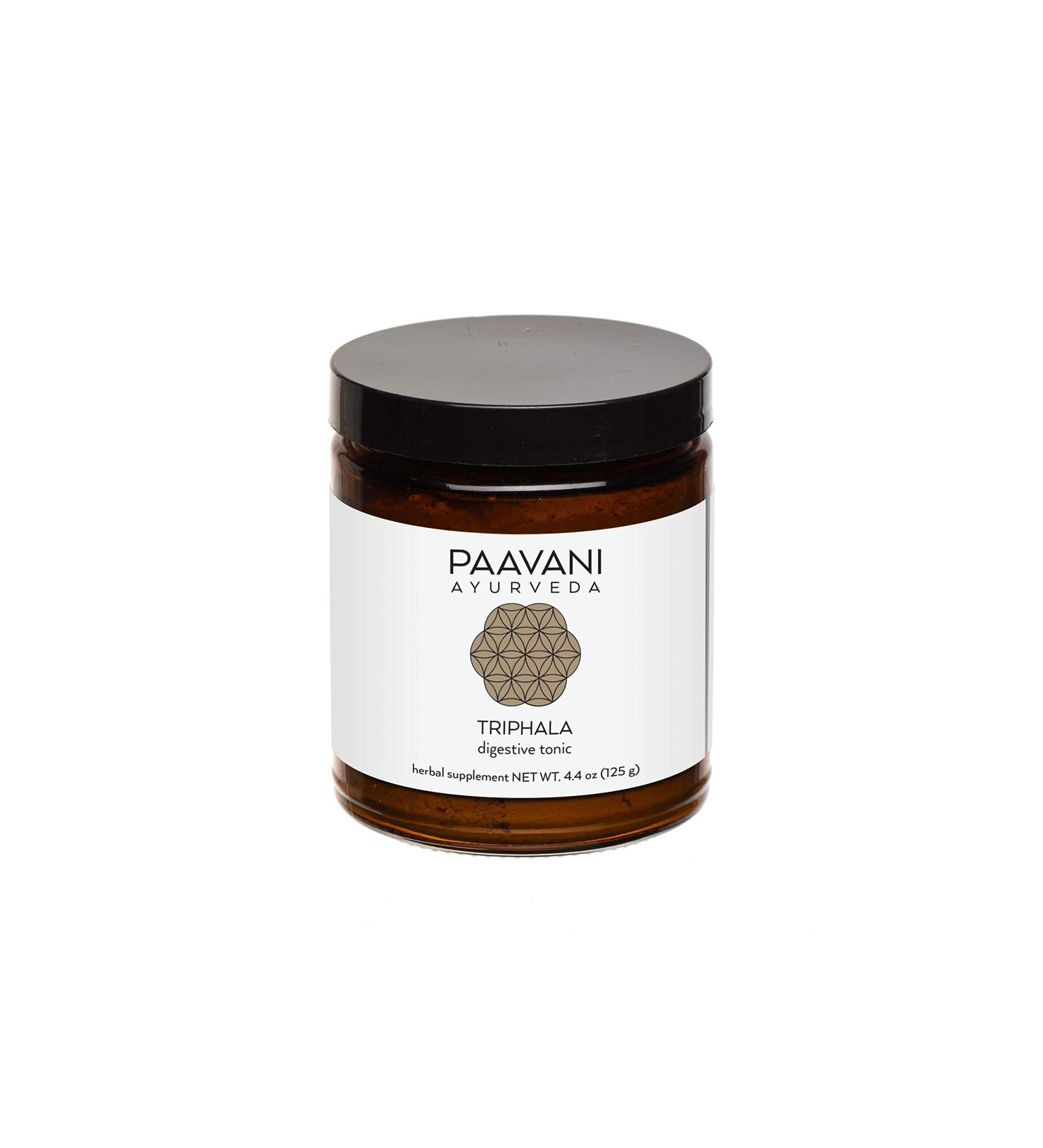 PAAVANI Ayurveda - Triphala Digestive Tonic - Organic Ingredients - Detoxification - Elimination - Rejuvenation - Ayurveda Herb 9 oz Jar