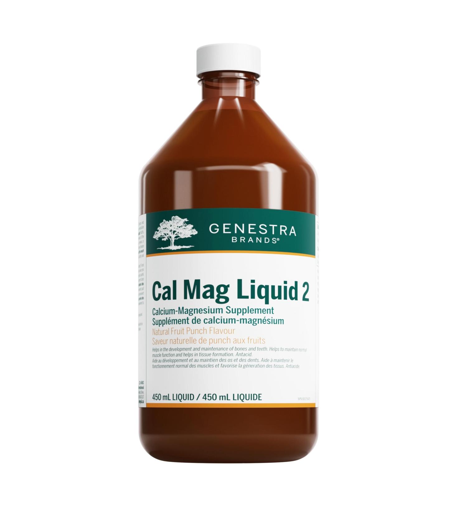 Genestra Brands - Cal Mag Liquid 2-450 ml Liquid - Natural Fruit Punch Flavour - Buy Online on GoSupps.com