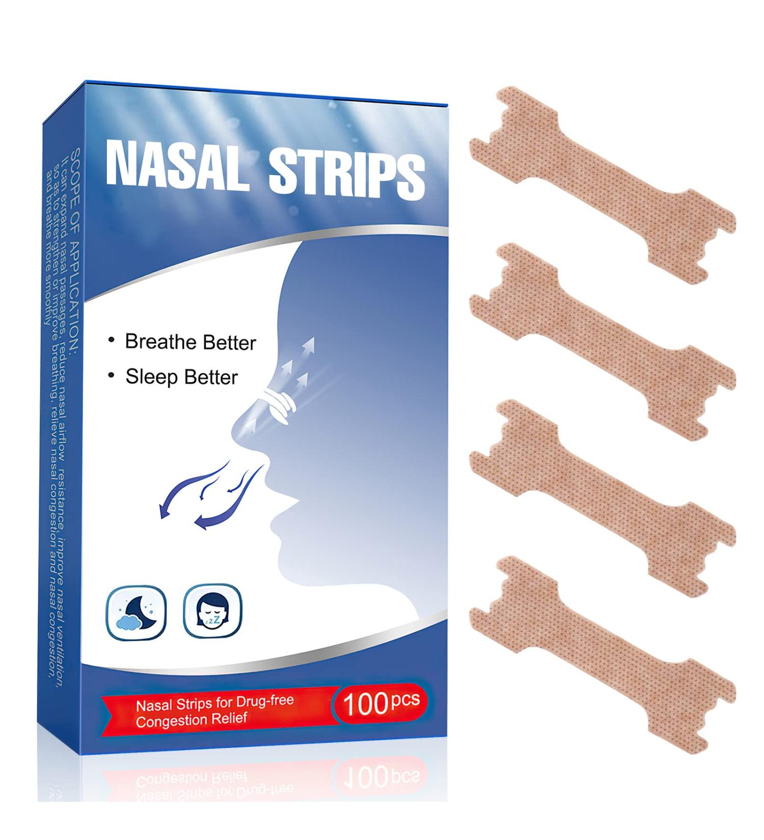 Breathe Better with Nose Strips - Reduce Snoring & Improve Sleep Quality (100PCS) - Buy Online on GoSupps.com