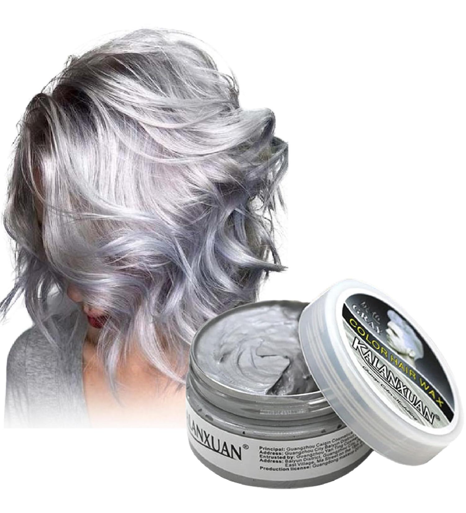 Temporary Hair Color Wax Grey Hair Dye Semi Permanent Hair Dye Hair Spray Temporary Hair Dye Hair Wax Hair Style Dye Mud Wash Out Easily for Men & Women Instant Styling 100g - Buy Online on GoSupps.com