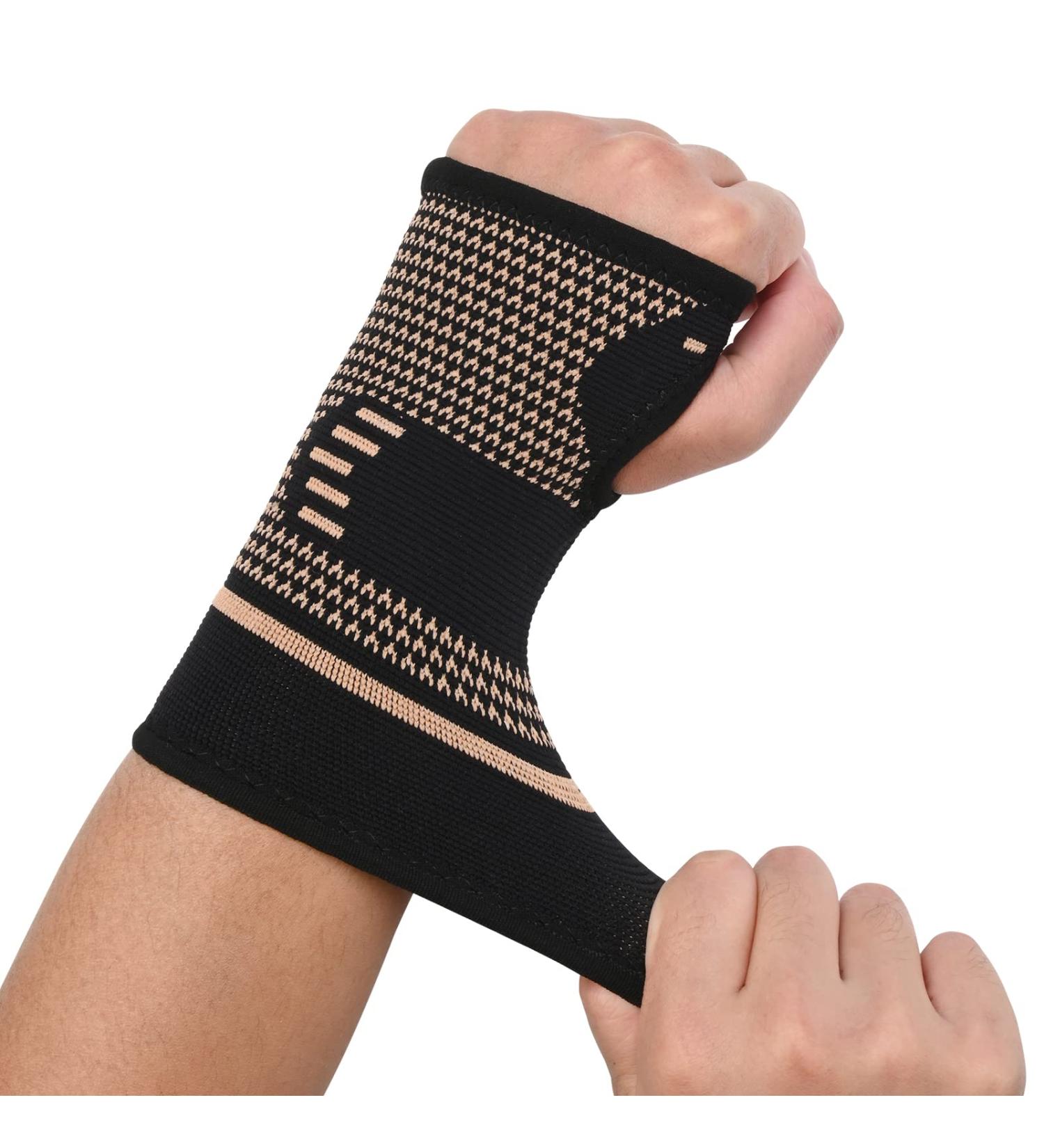 Copper Wrist Compression Sleeve - Comfortable & Breathable Arthritis Support for Men & Women - Medium Size (1-Pack) - Buy Online on GoSupps.com