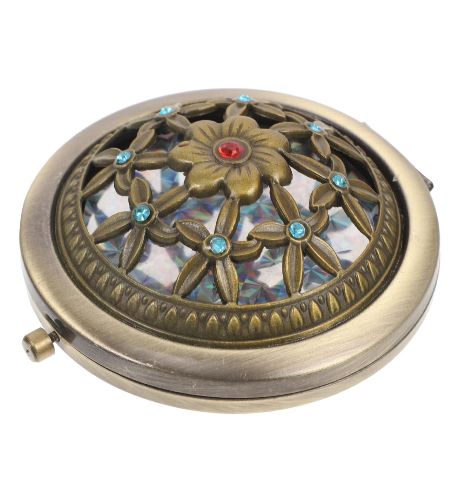 Solustre Round Double-Sided Folding Cosmetic Makeup Purse Mirror | Pocket Mirror for Travel | Buy Online - Buy Online on GoSupps.com