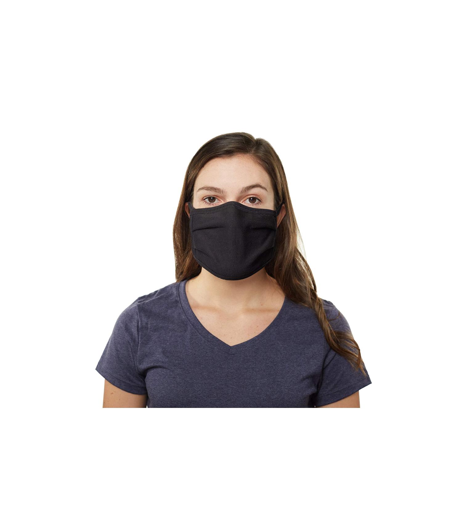 Hanes Reusable 3-PLY Face Cover Mask Black 5