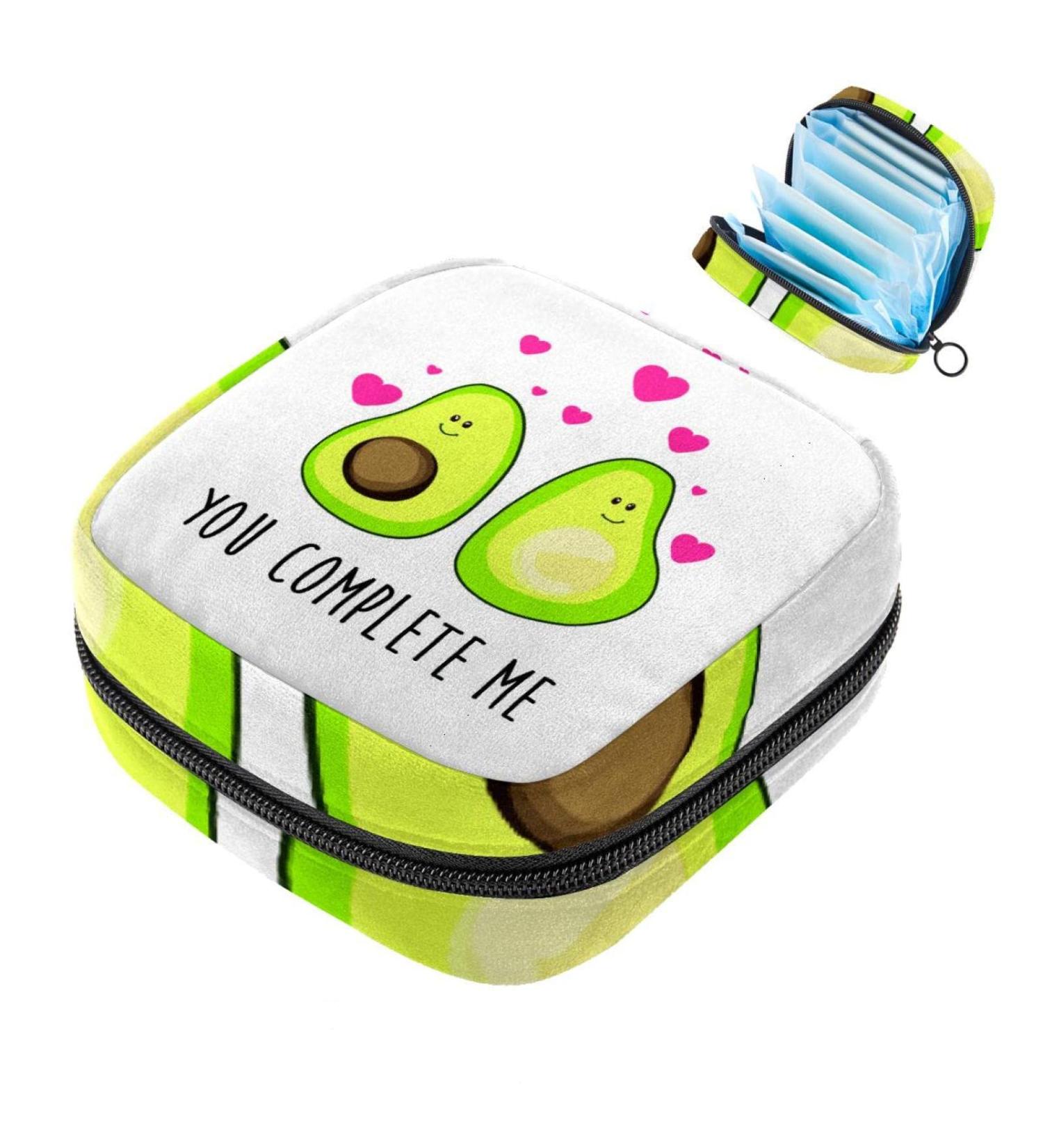 Women's Cute Fruits Red Heart Binding-Up Bag | Stylish Tampon Storage with Zip Pockets | Multi-Functional Menstrual Bag - Buy Online on GoSupps.com