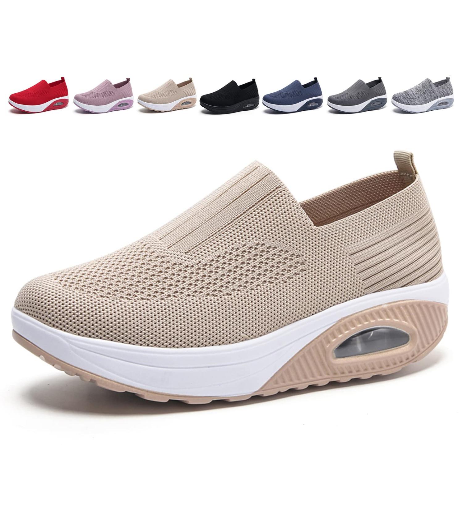 XIRUJNFD 2023 Women's Orthopedic Sneakers - Beige, Size 6.5 - Buy Online on GoSupps.com