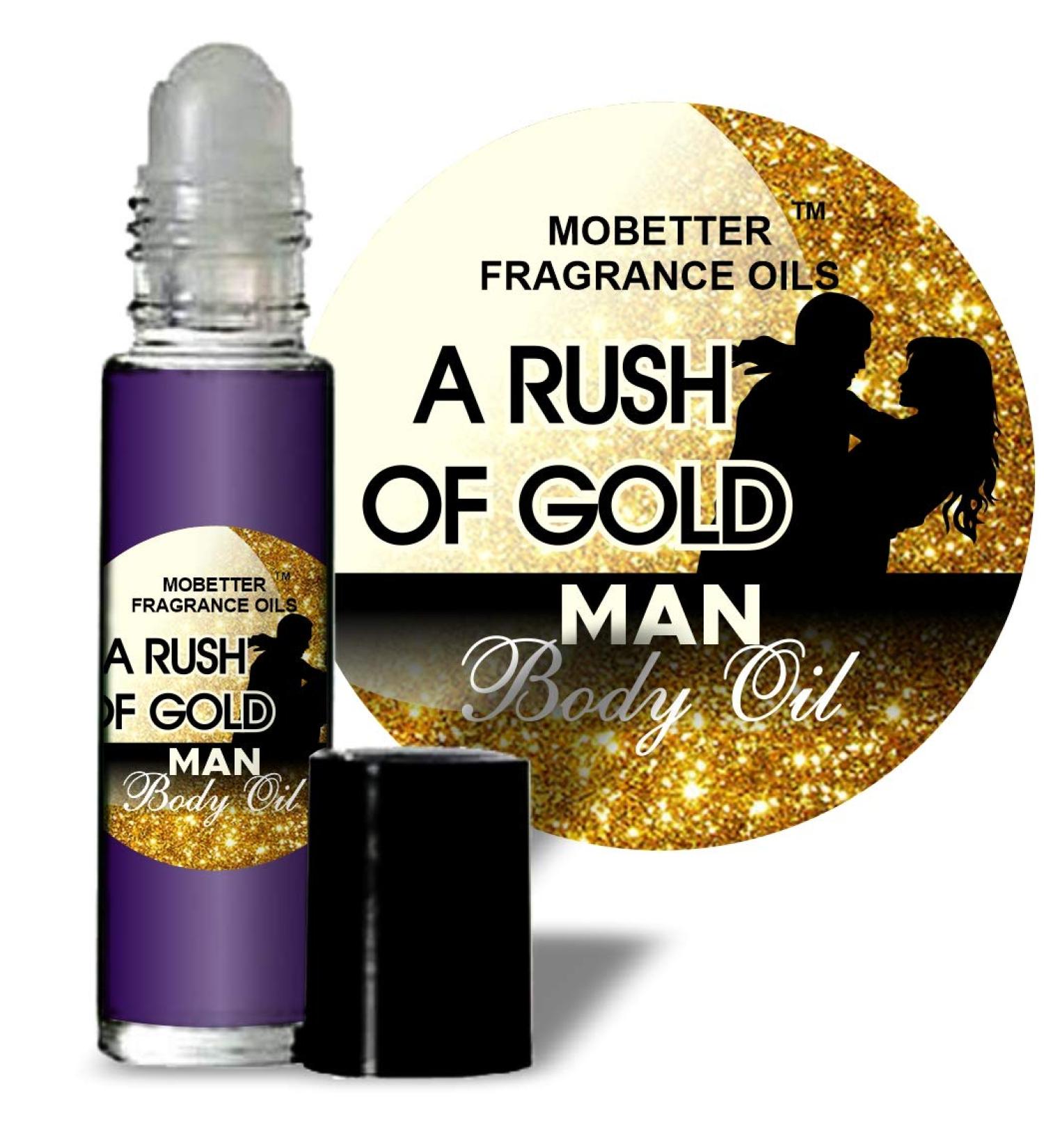 A Rush of Gold Men Fragrance Body Oil by Mobetter Fragrance Oils