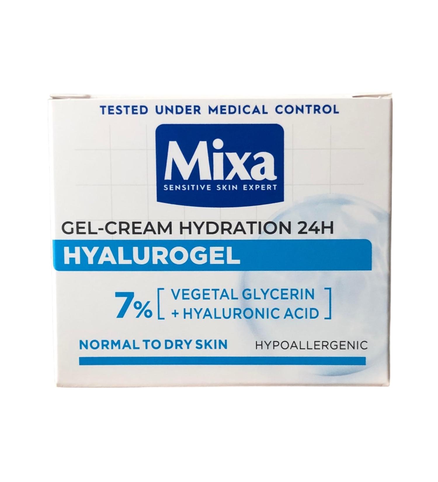 Mixa Hyalurogel Intensive Hydration Cream Gel 50ml - Best Moisturizer for Normal Dehydrated Skin | International Shipping Available - Buy Online on GoSupps.com