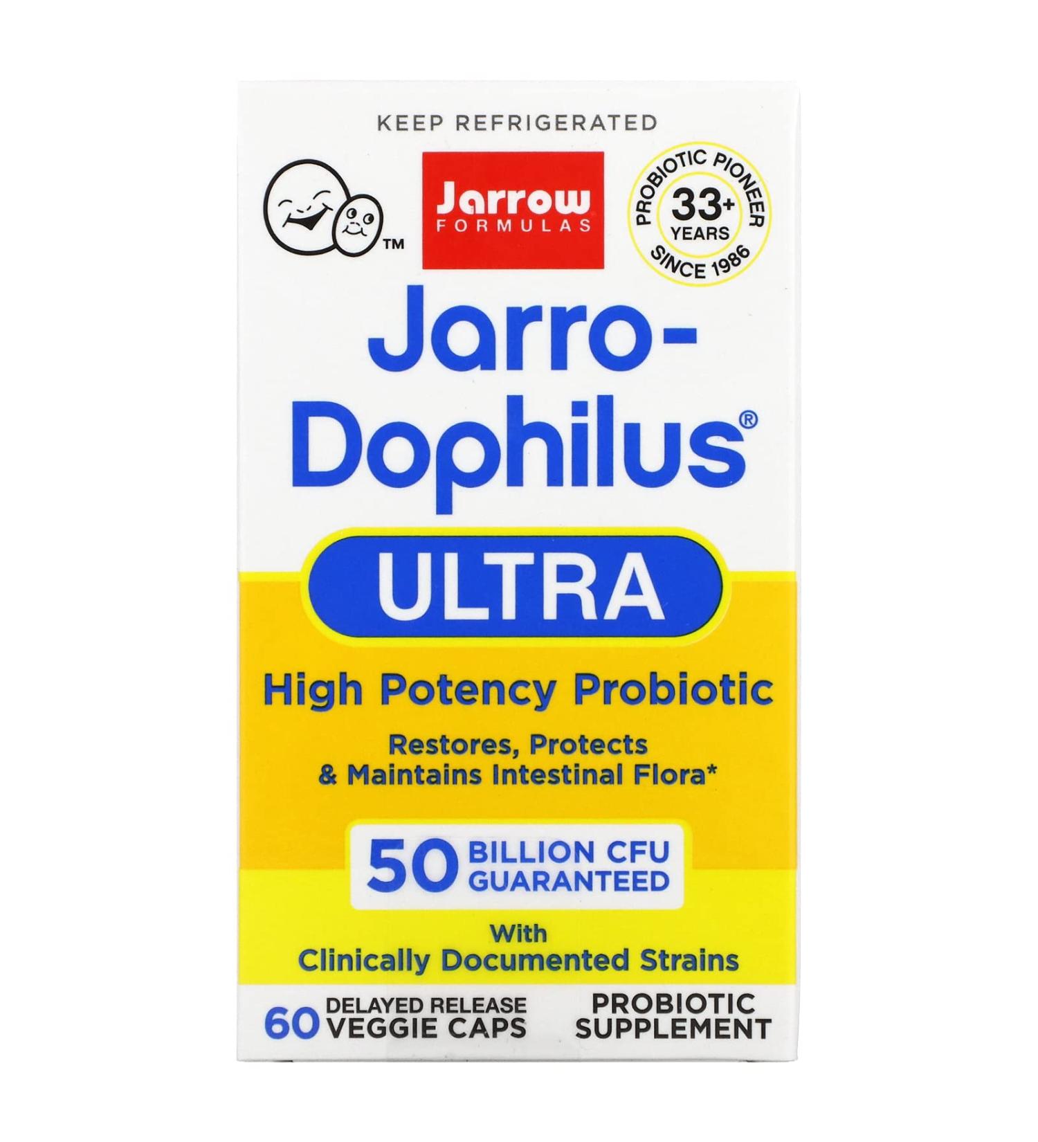 Jarrow Formulas Jarro-Dophilus Ultra 50 Billion 60 Veggie Caps - Probiotics for Digestive Health - Buy Online on GoSupps.com