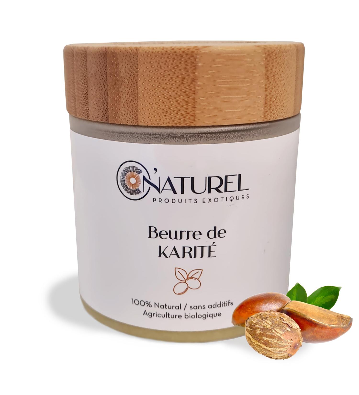 Beurre de Karit BIO O' NATUREL 250ml- Non Raffin et thique - Soin Hydratant et Protecteur pour Peau et Cheveux - Riche en Vitamine A E & D - 100% Naturel et Artisanal (250ml) 250 g (Lot de 1) - Buy Online on GoSupps.com