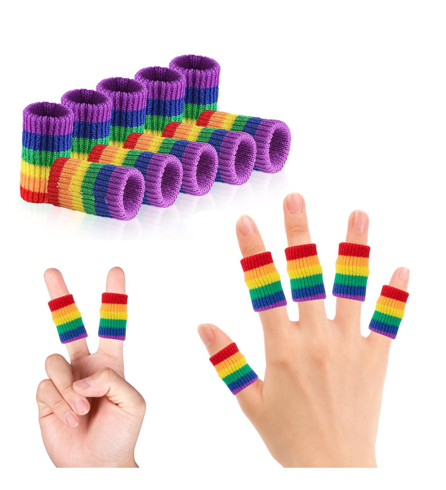 Decproch Finger Protection Bandages - 10 PC Elastic Finger Bandage for Injury & Arthritis Relief | Ideal for Sports - Unisex Colorful Design - Buy Online on GoSupps.com
