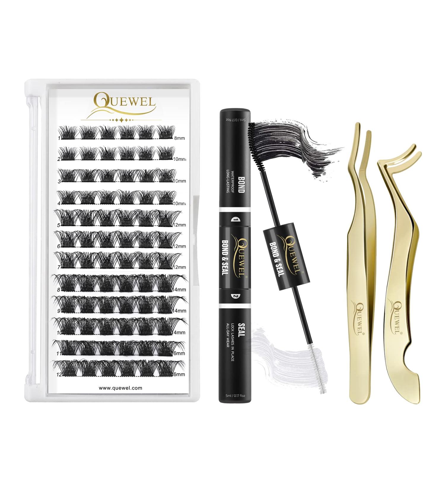 Cluster Lashes 72 Pcs C/D Curl 8-16mm + Tweezers & Lash Bond - Buy Online on GoSupps.com