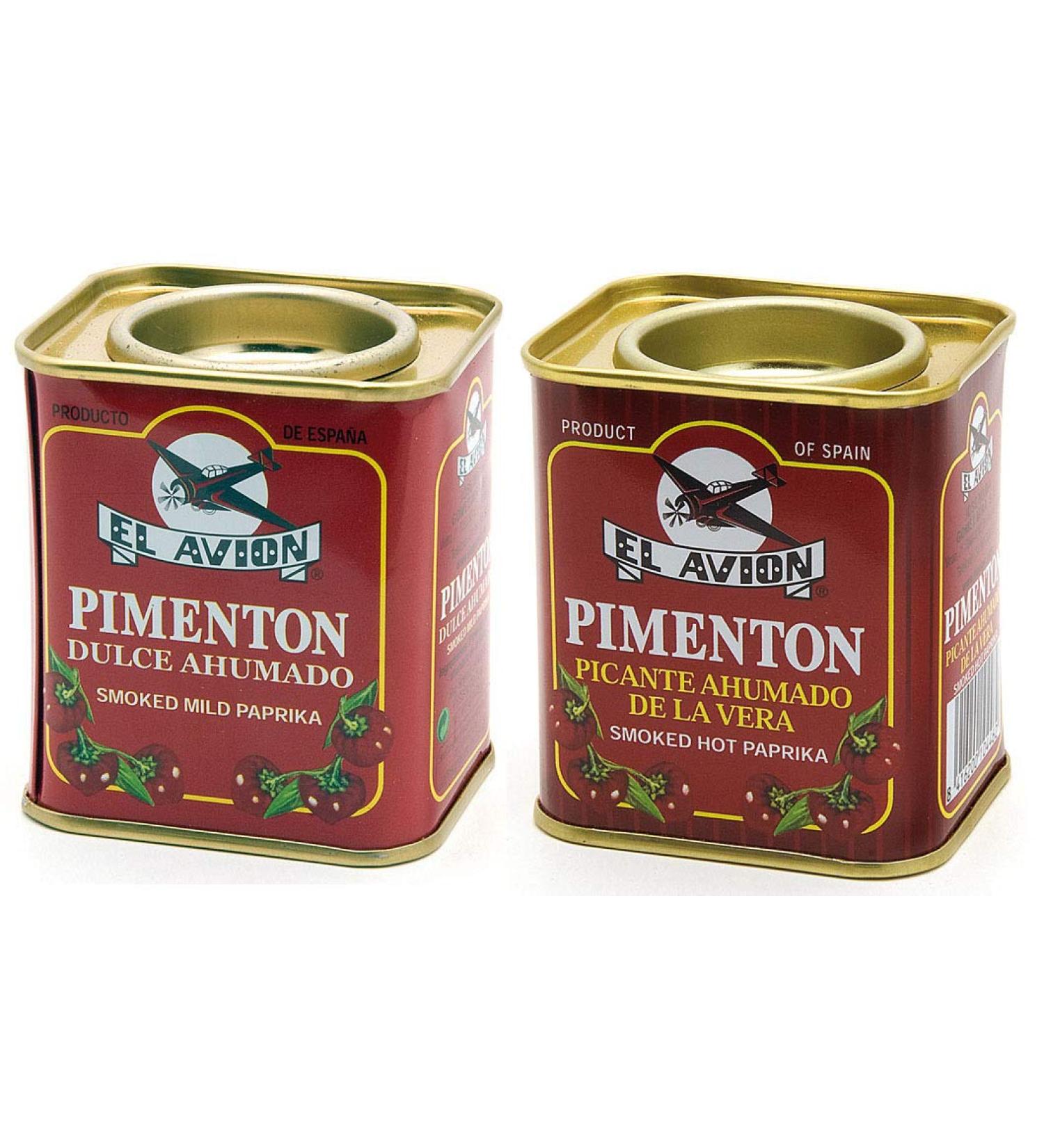 El Avion Smoked Paprika Set - 2 x 75g Hot & Sweet Pimenton Picante for International Shipping - Buy Online on GoSupps.com