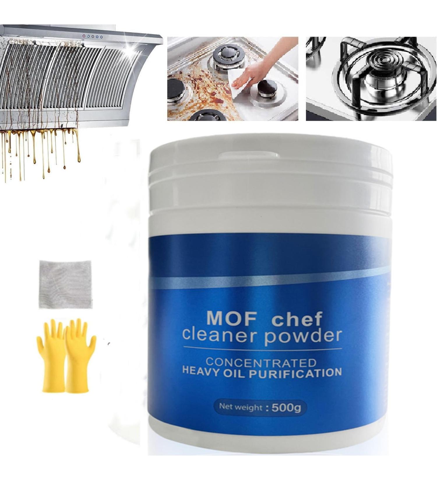 M.O.F-CHEF Heavy Duty Kitchen Cleaner | 500g Protective Degreaser & Multipurpose Powder for Tough Cleaning - Buy Online on GoSupps.com