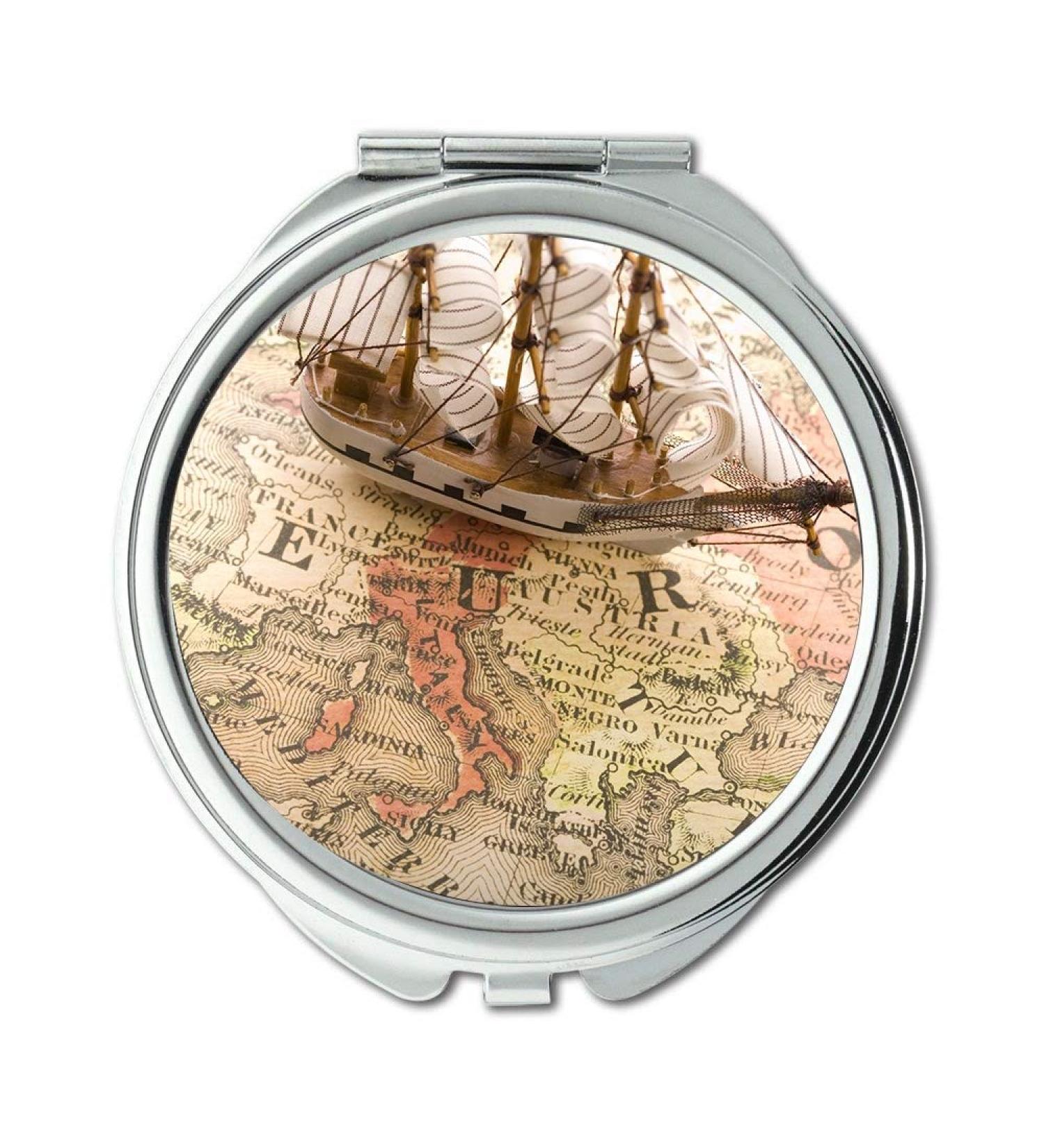 Mirror Travel Mirror Map Wallpaper map of africa Pocket Mirror portable mirror - Buy Online on GoSupps.com