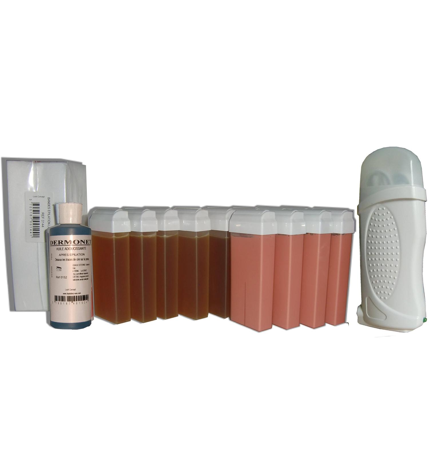 Storepil - Roll On Hair Removal Kit - 12 WAX Refills - HONEY + ROSE