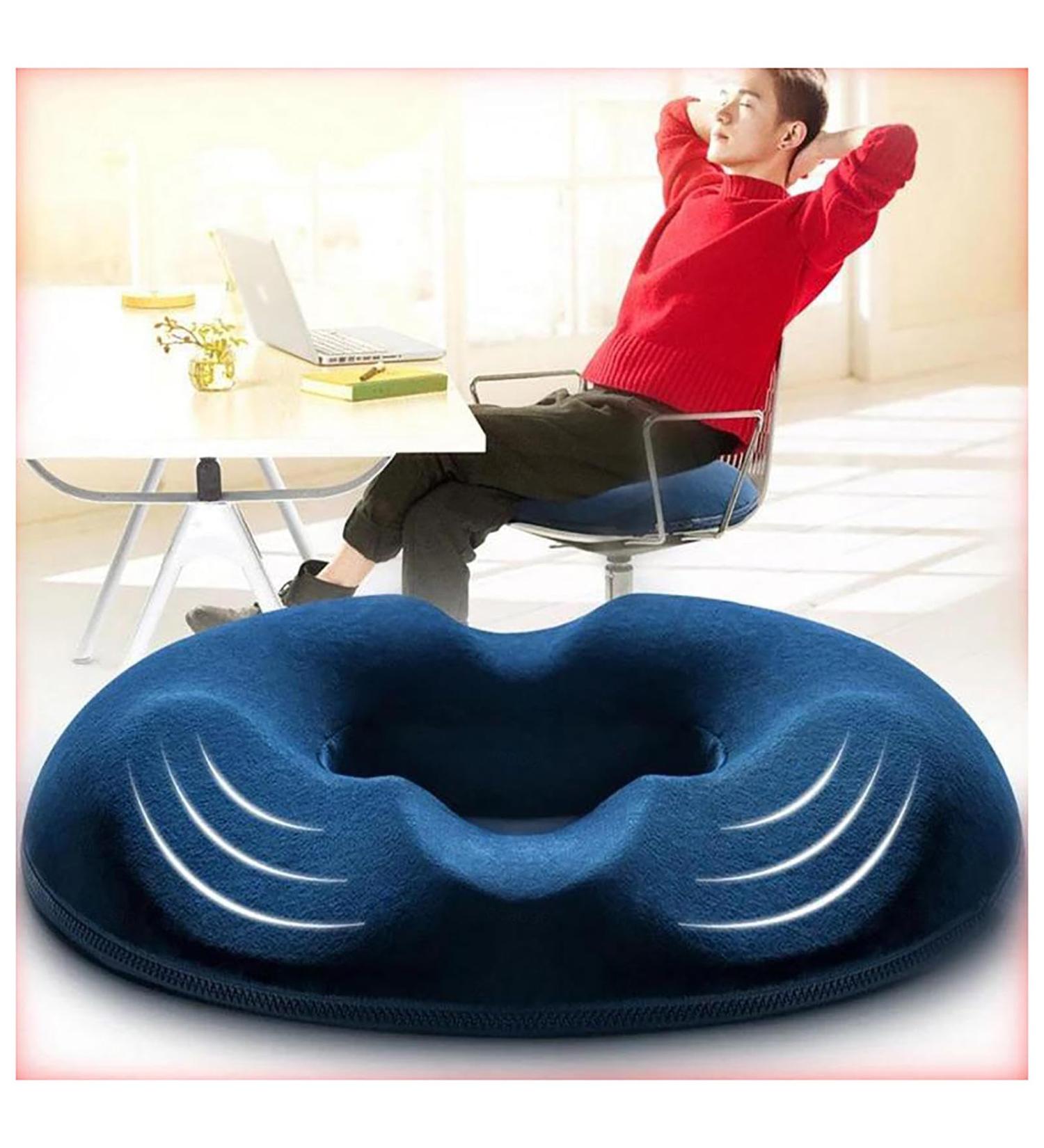 Pressure Relief Seat Cushion Bed Sore Cushions for Butt Premium Memory Foam Washable Memory Foam Seat Cushion for Tailbone Pain Back Pain Relief DarkBlue - Buy Online on GoSupps.com