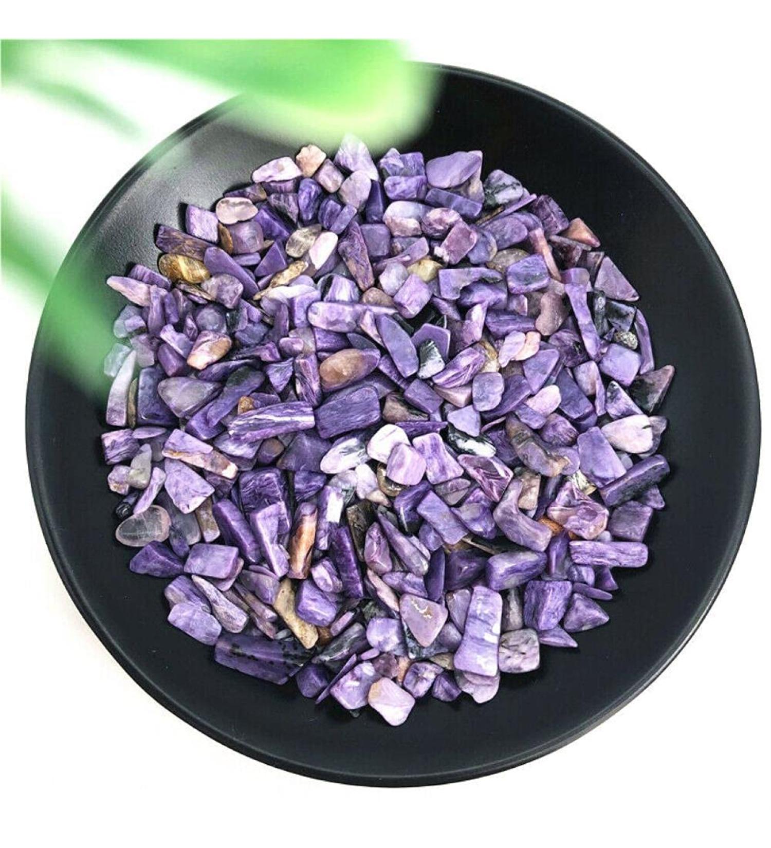 50g 7-9mm Natural Tumbled Charoite Quartz Crystal Stone SpecimenNatural Stones and MineralsStone Home Goods