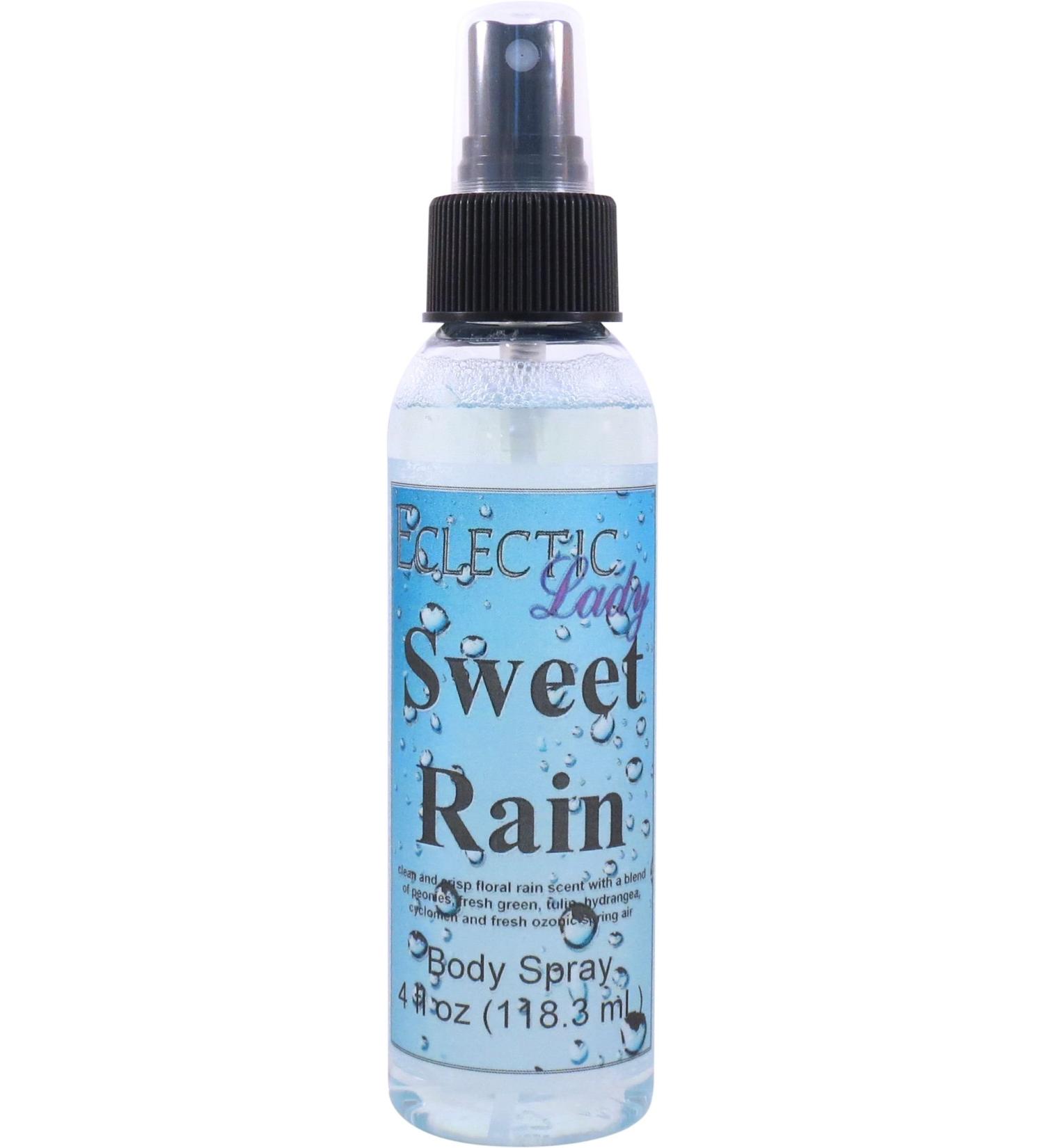 Sweet Rain Body Spray (Double Strength) 4 ounces Body Mist for Women with Clean Light & Gentle Fragrance Long Lasting Perfume with Comforting Scent for Men & Women Cologne with Soft Subtle Aroma Sweet Rain 4 Fluid Ounces (Double Strength) - Buy Online on GoSupps.com