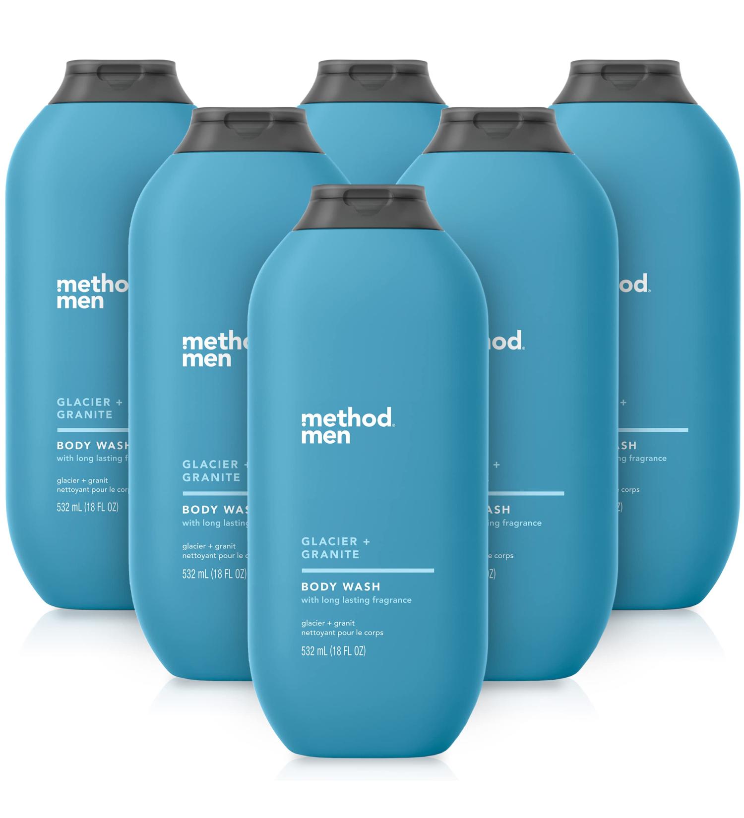 Method Men Body Wash Glacier + Granite 18 FL Oz (Pack of 6) | Paraben and Phthalate Free - Buy Online on GoSupps.com