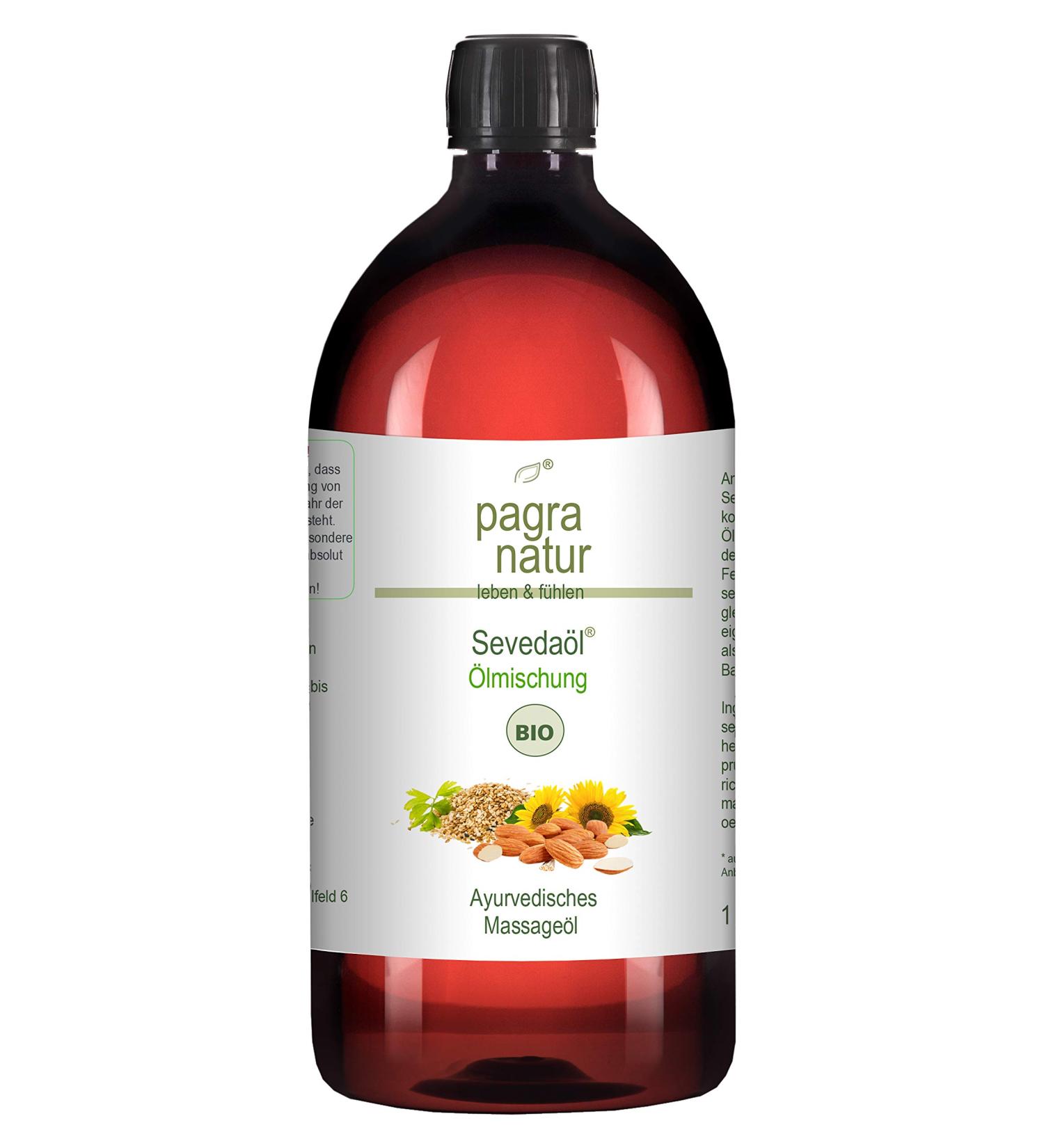 Buy Seveda Organic Massage Oil - 1L | Pagra Natur - Premium Special Oil Blend for Relaxation and Therapy - Buy Online on GoSupps.com