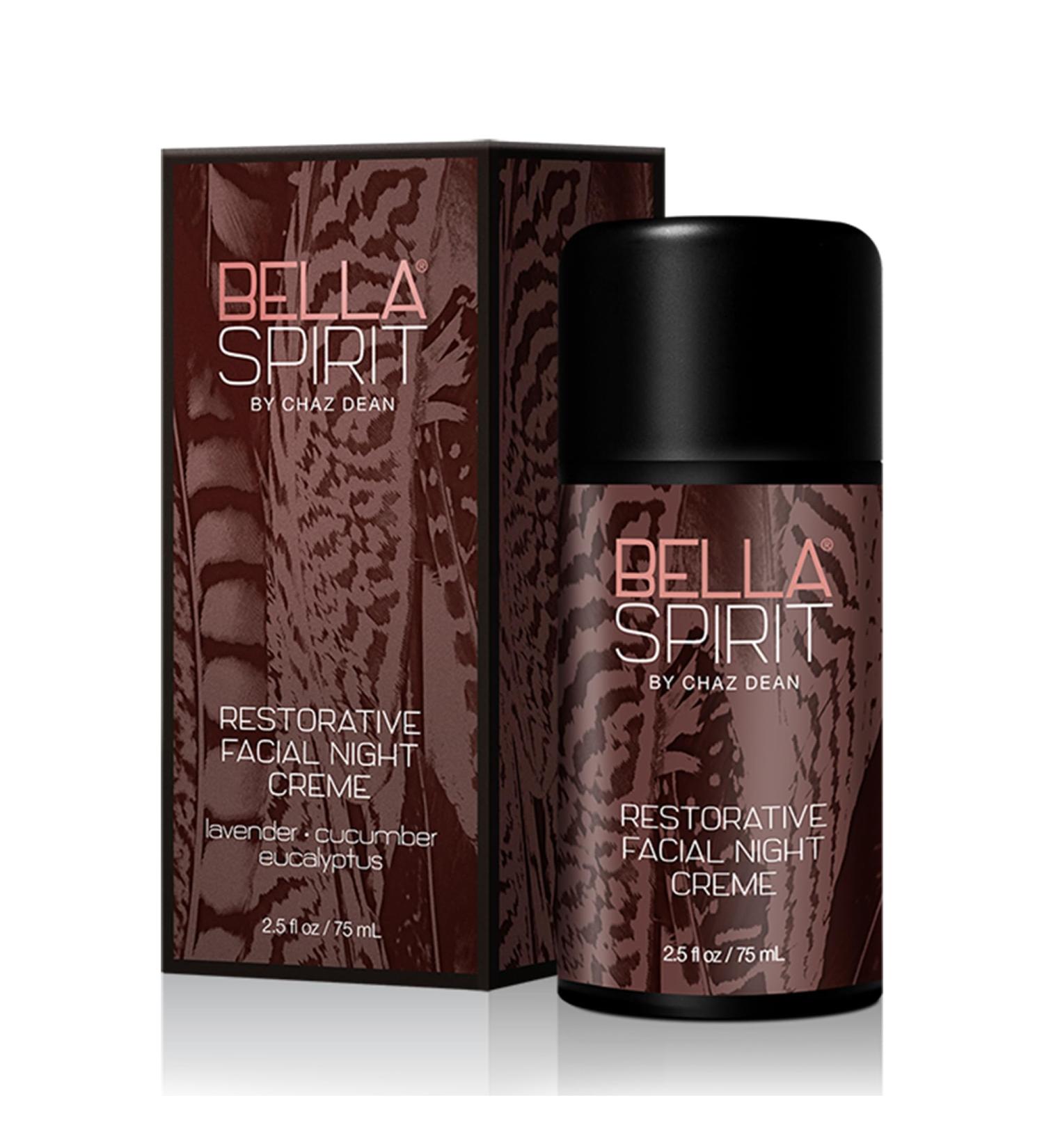 Bella Spirit by Chaz Dean Restorative Facial Night Creme - Hydrating Moisturizer Cream for Face Moisturizing Skin Care for Women & Men Helps Dry Skin Renewing Vitamin K - 2.5 oz