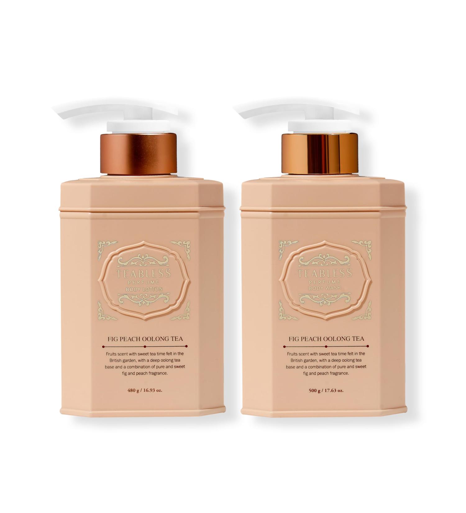 TEABLESS Fig Peach Oolong Tea Perfumed Body Lotion & Body Wash Duo Set Dry Skin & Sensitive Skin Daily Hydrating Moisturizer & Shower Gel Non-Greasy Fig Fruity Scent Korean Skin Care - Buy Online on GoSupps.com