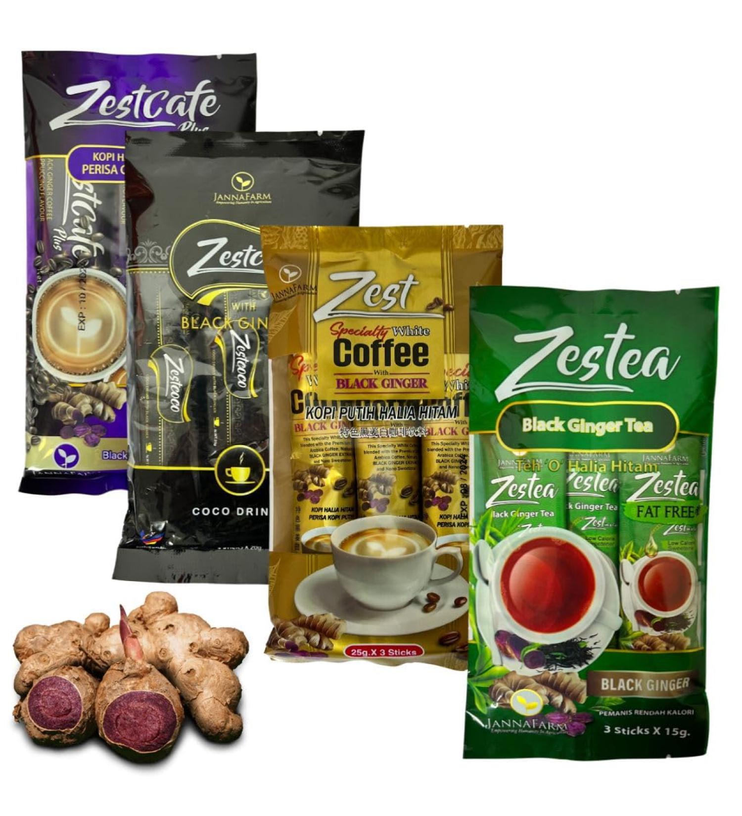 Discovery Pack - White coffee tea chocolate drink cappuccino with black ginger - Buy Online on GoSupps.com