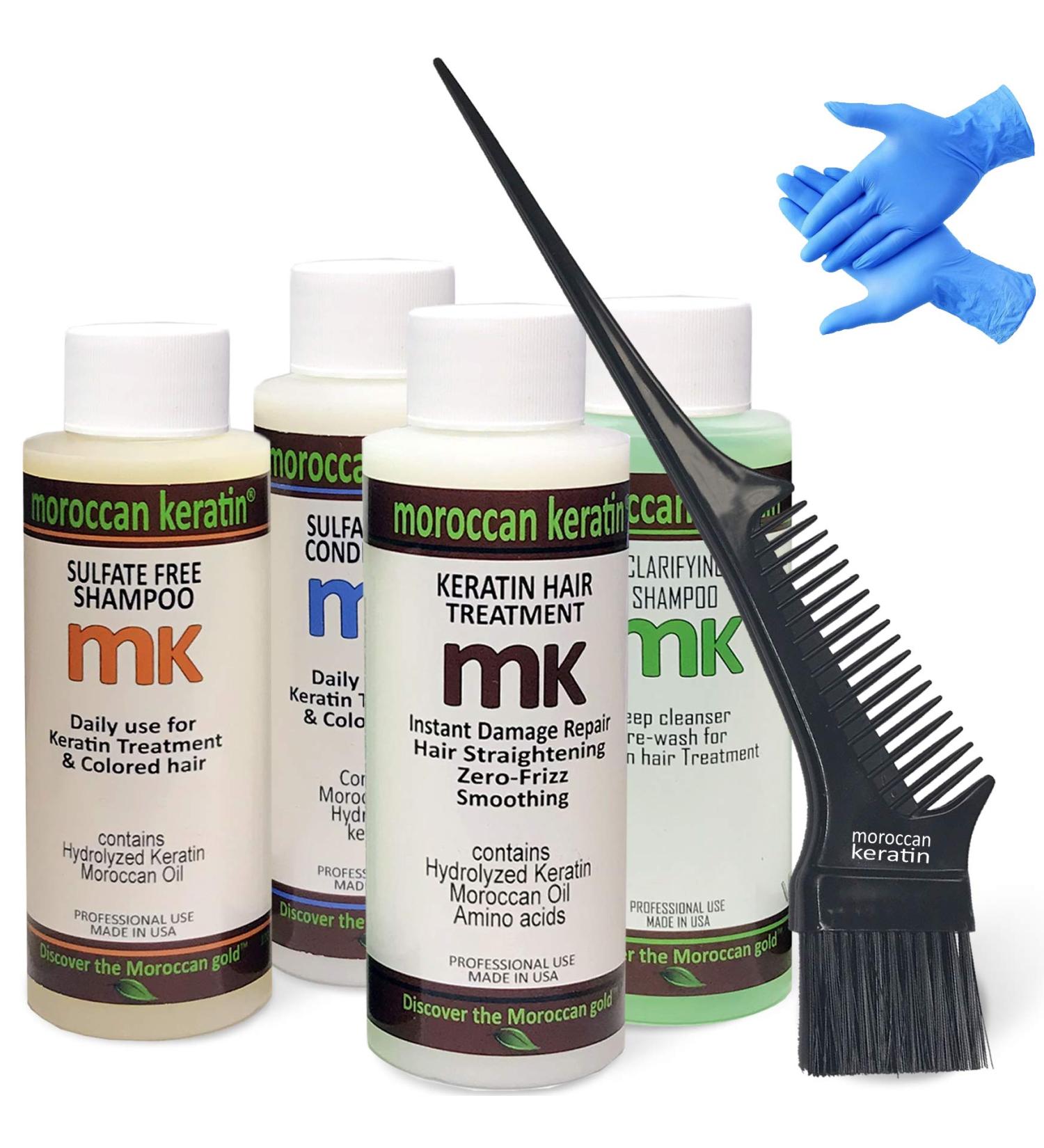 Most Effective Brazilian Keratin Hair Blowout Kit | Professional Smoothing & Straightening Treatment - 120ml x4 + Application Tool - Buy Online on GoSupps.com