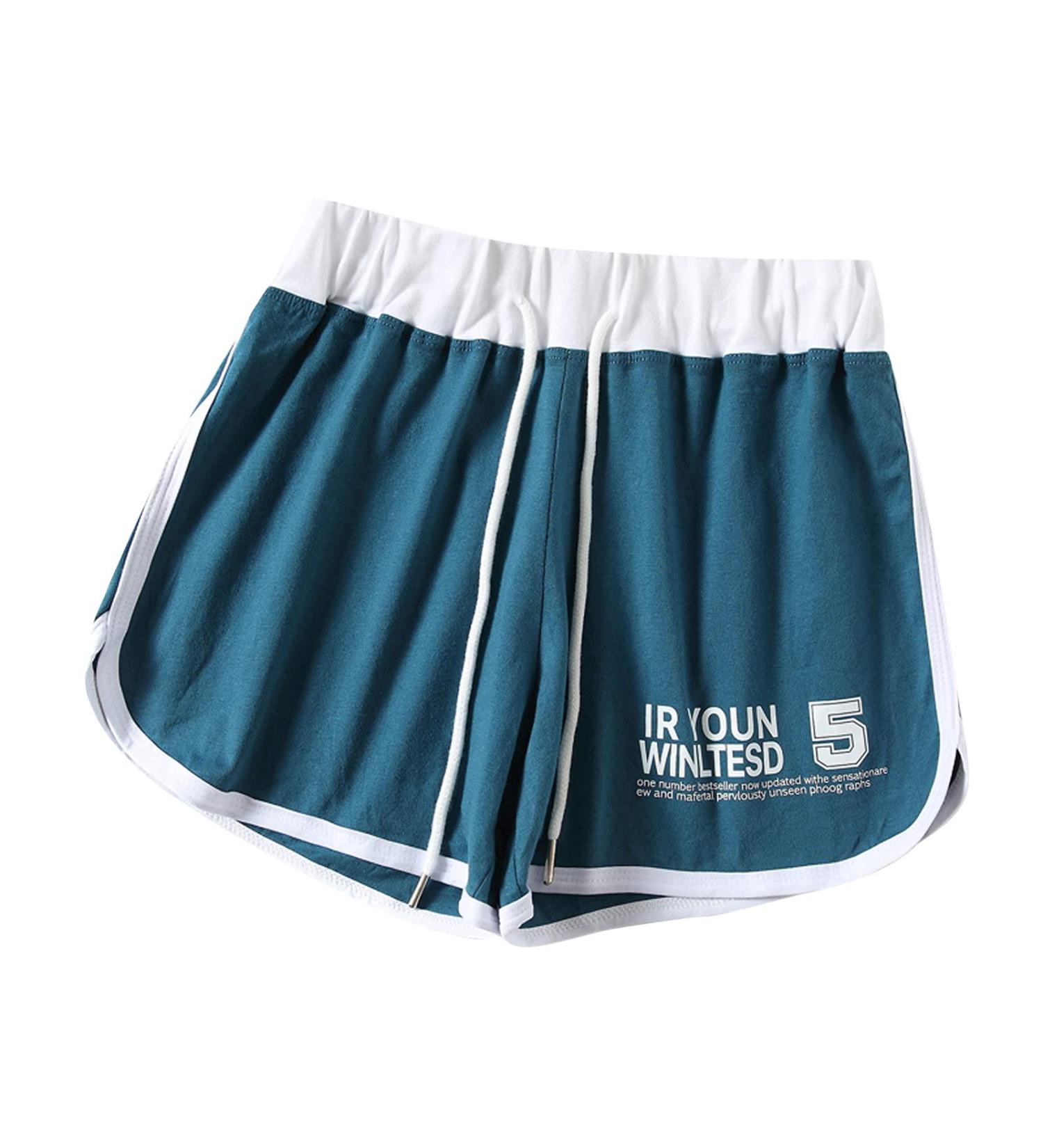 Ronony Women's Summer Shorts - Lightweight Jogging Yoga Cycling & Dance Pants | Sexy & Sporty Mini Hotpants in Blue - Buy Online on GoSupps.com