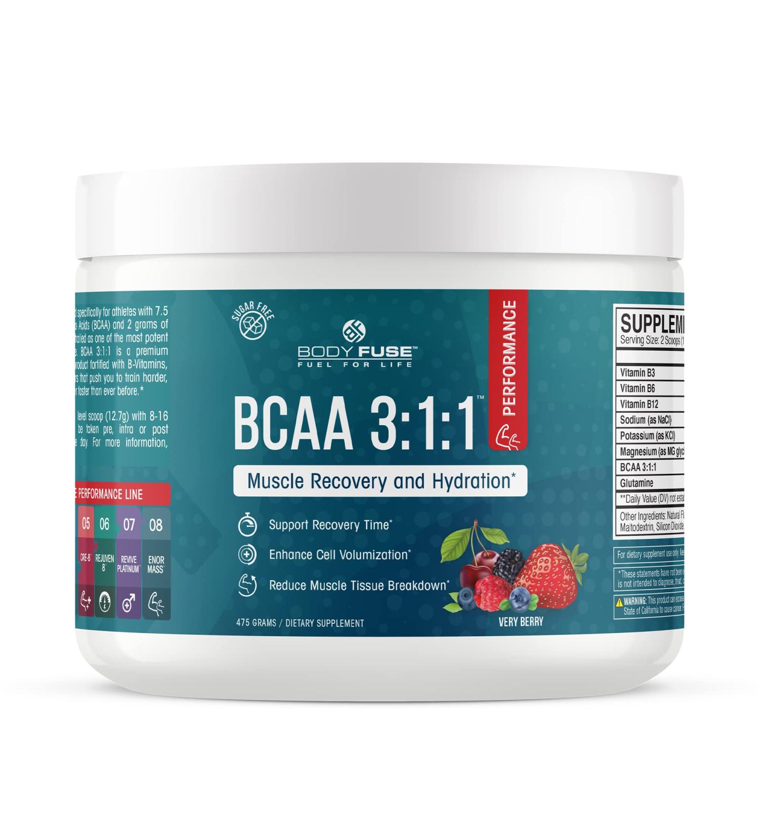 BCAA 3:1:1 Very Berry | Muscle Recovery & Hydration Supplement | 30 Servings - International Shipping Available - Buy Online on GoSupps.com
