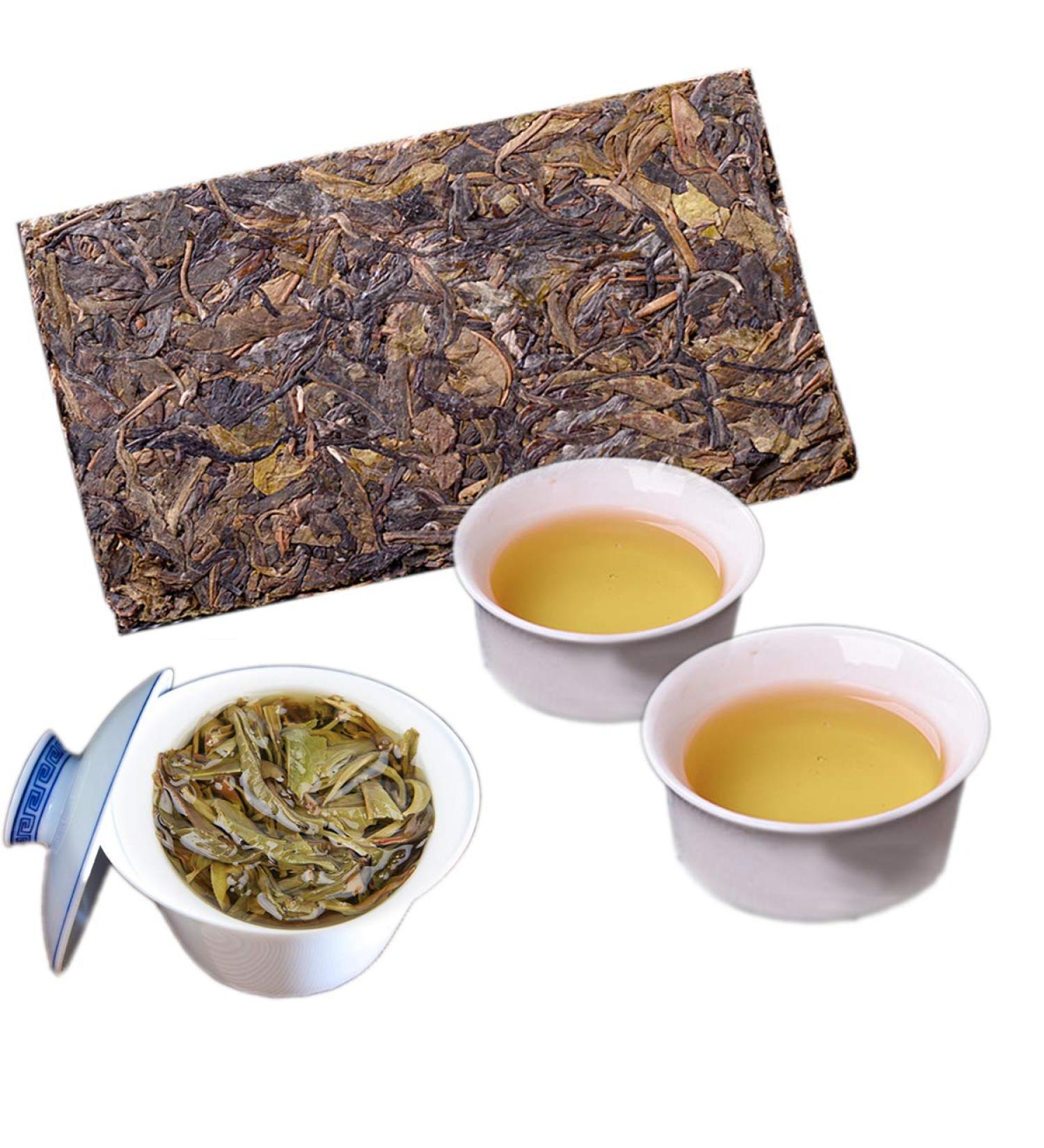 Helloyoung Puer Tea 250g | Yunnan Brown Gold Leaf Brick | Authentic Roher Pu'er Sheng Tea in Bamboo Tube | Premium Erze Sheng Chak - Buy Online on GoSupps.com