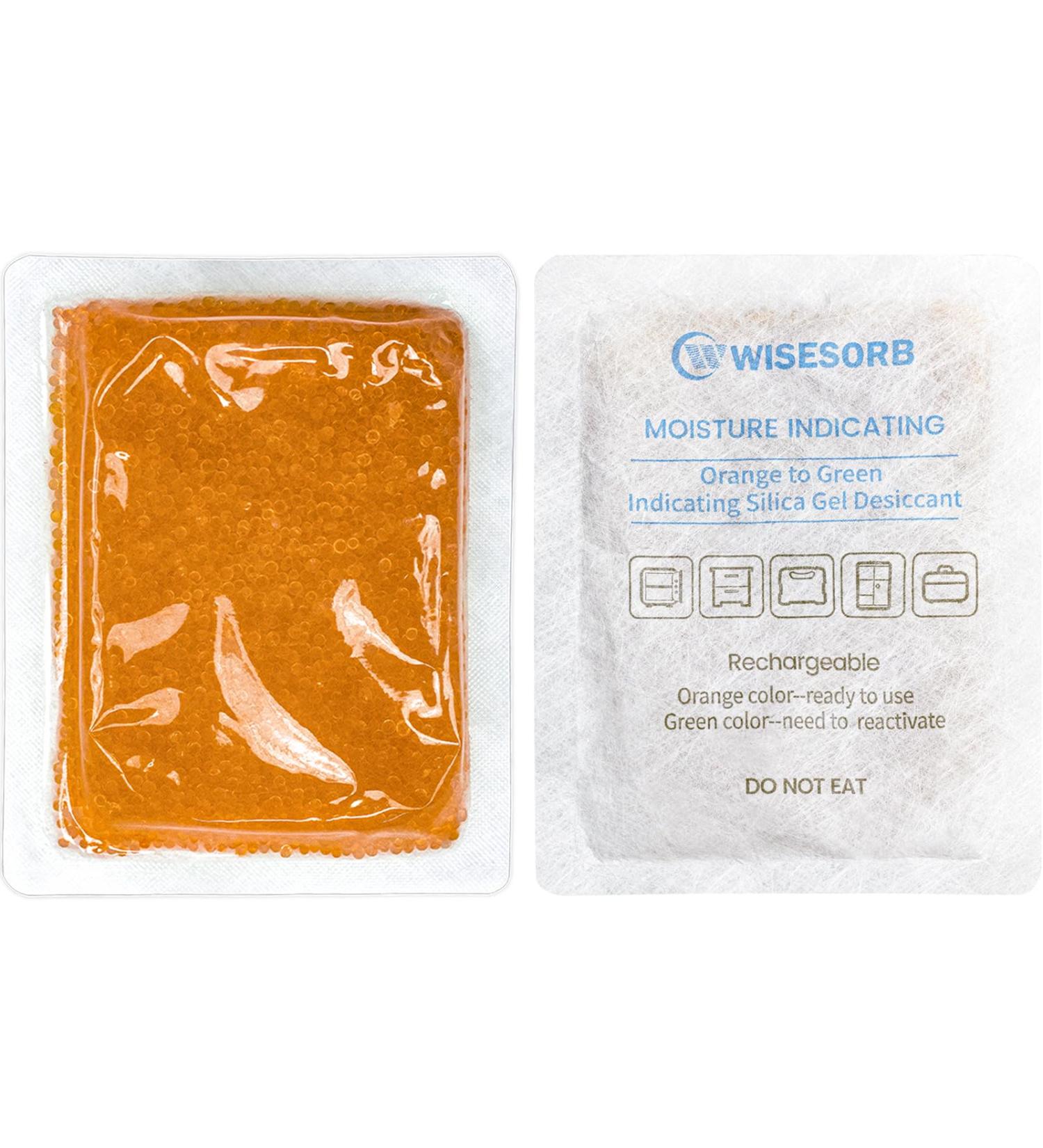 Wisesorb 5 Pack Rechargeable Silica Gel Desiccant Bags - 100g Moisture Absorbers for Gun Safe & Storage - International Shipping Available - Buy Online on GoSupps.com