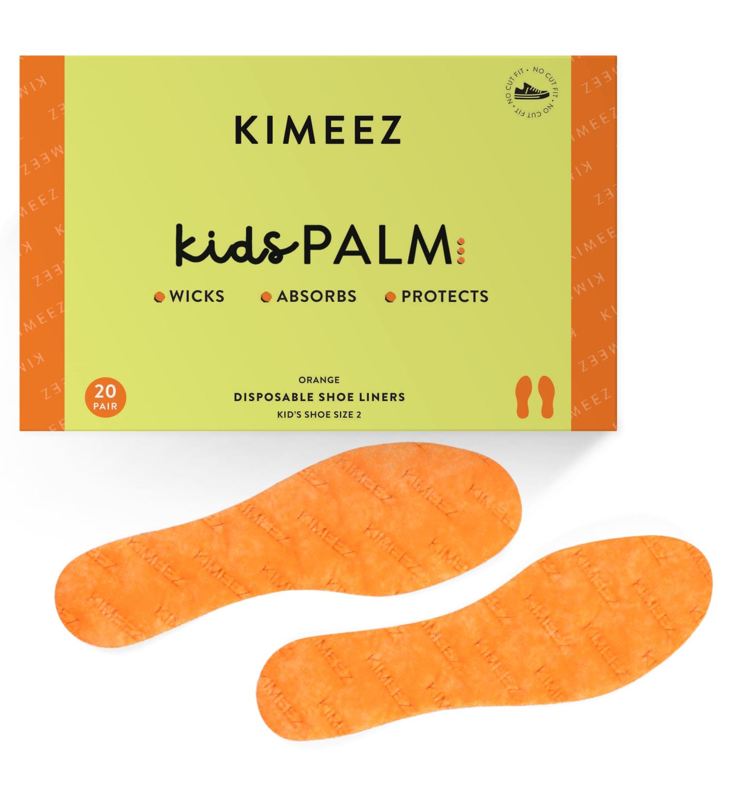 kidsPALM Disposable Insole Liners for Kids | No Slip Seamless & Ultra Thin Shoe Inserts - 20 Pairs for Sweaty Feet (US Size 2 - Buy Online on GoSupps.com