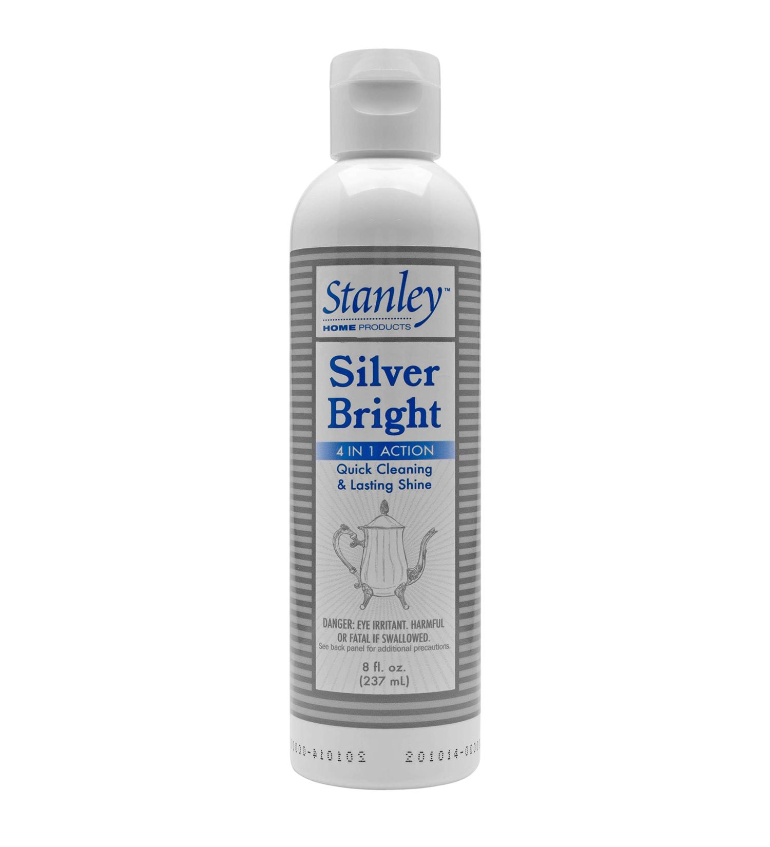 Stanley Home Silver Bright Cleaner & Polish - Safely Clean & Prevent Tarnish on Silver Plate Sterling & Chrome (8 Fl Oz - Buy Online on GoSupps.com