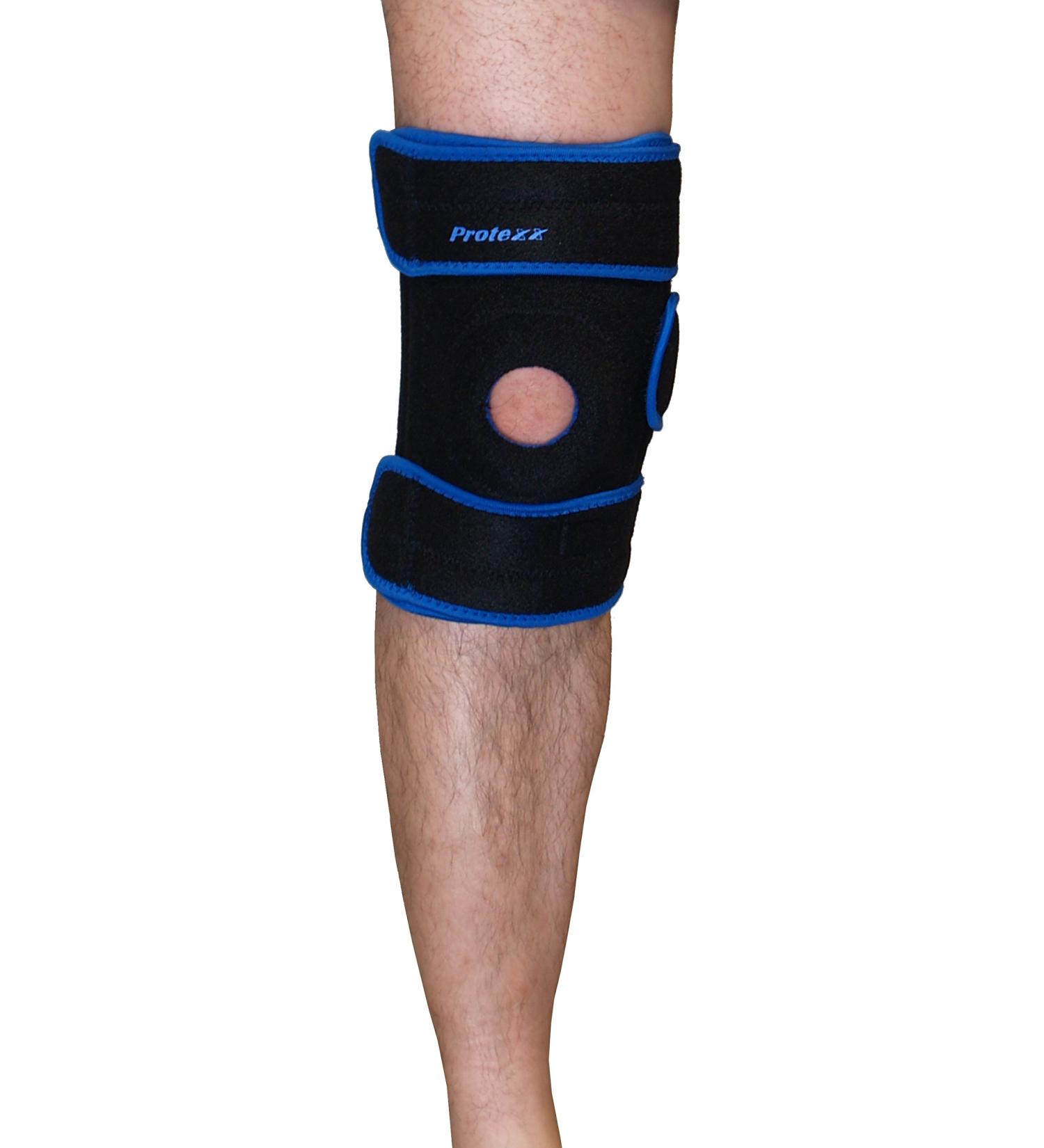 Protexx Knee Sport Protective Support Brace - Durable Plastic Stays - Black - Ideal for Injury Recovery & Active Lifestyle - Buy Online on GoSupps.com