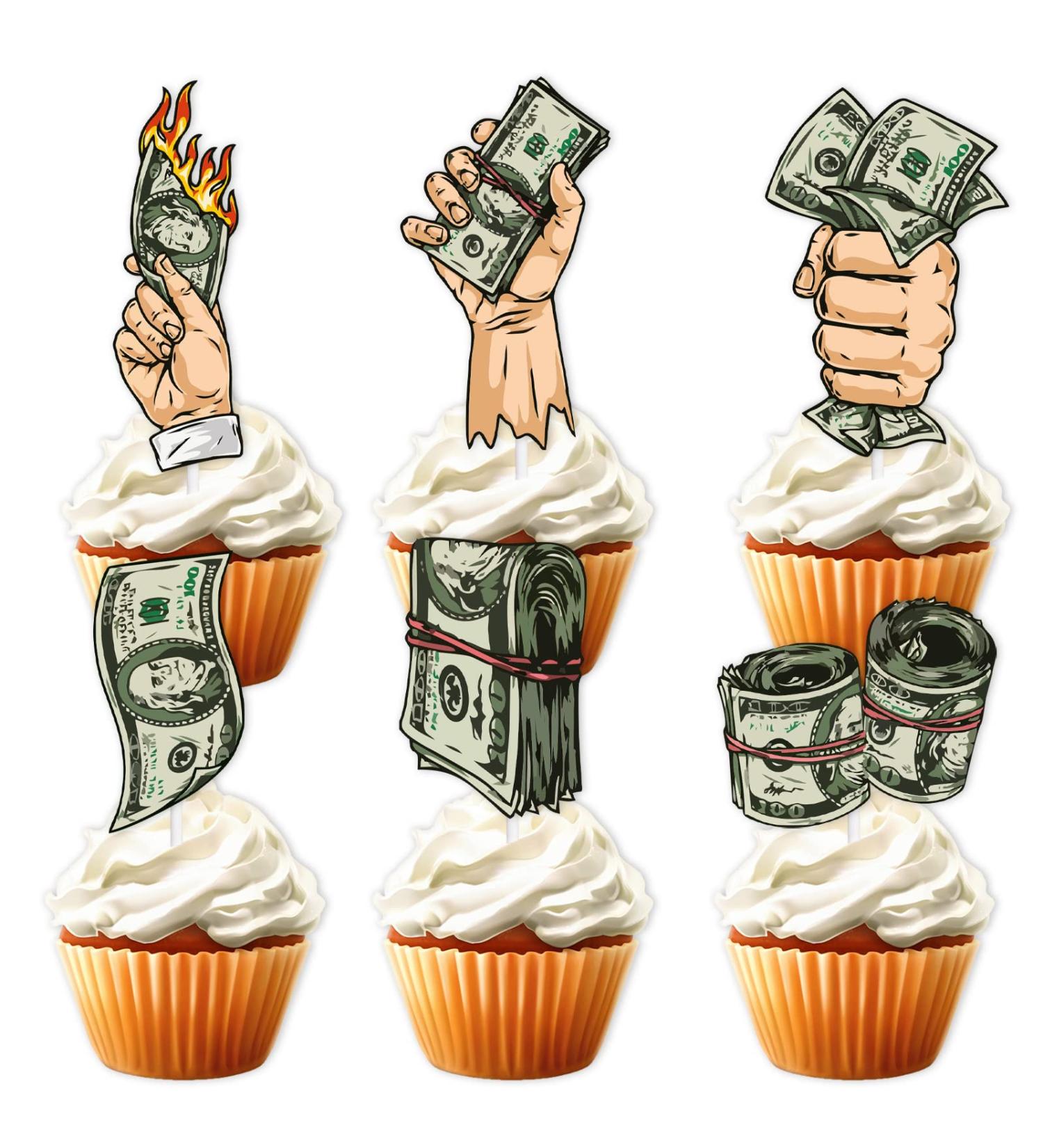 S-Cp-0598 Ice Cream Fruit Dessert Cupcake Topper Colorful Glitter Happy Birthday Sensory Pop Game Theme Decor Supplies Baby Shower Boys Girls Birthday Party Decorations - Buy Online on GoSupps.com