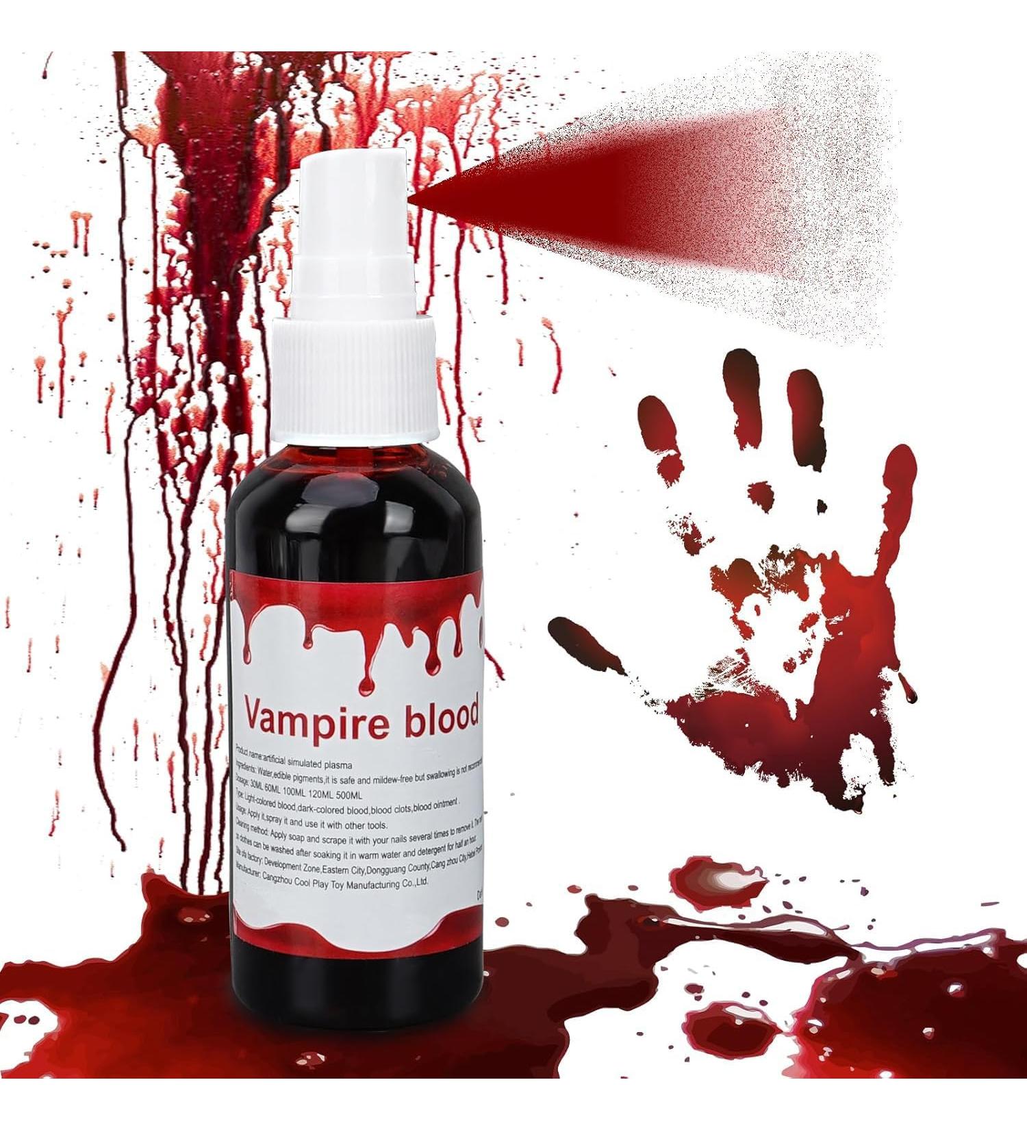 Shop Halloween Fake Blood Makeup Spray | Zombie Vampire & Clown Costume FX Red Blood Splatter - Buy Online on GoSupps.com