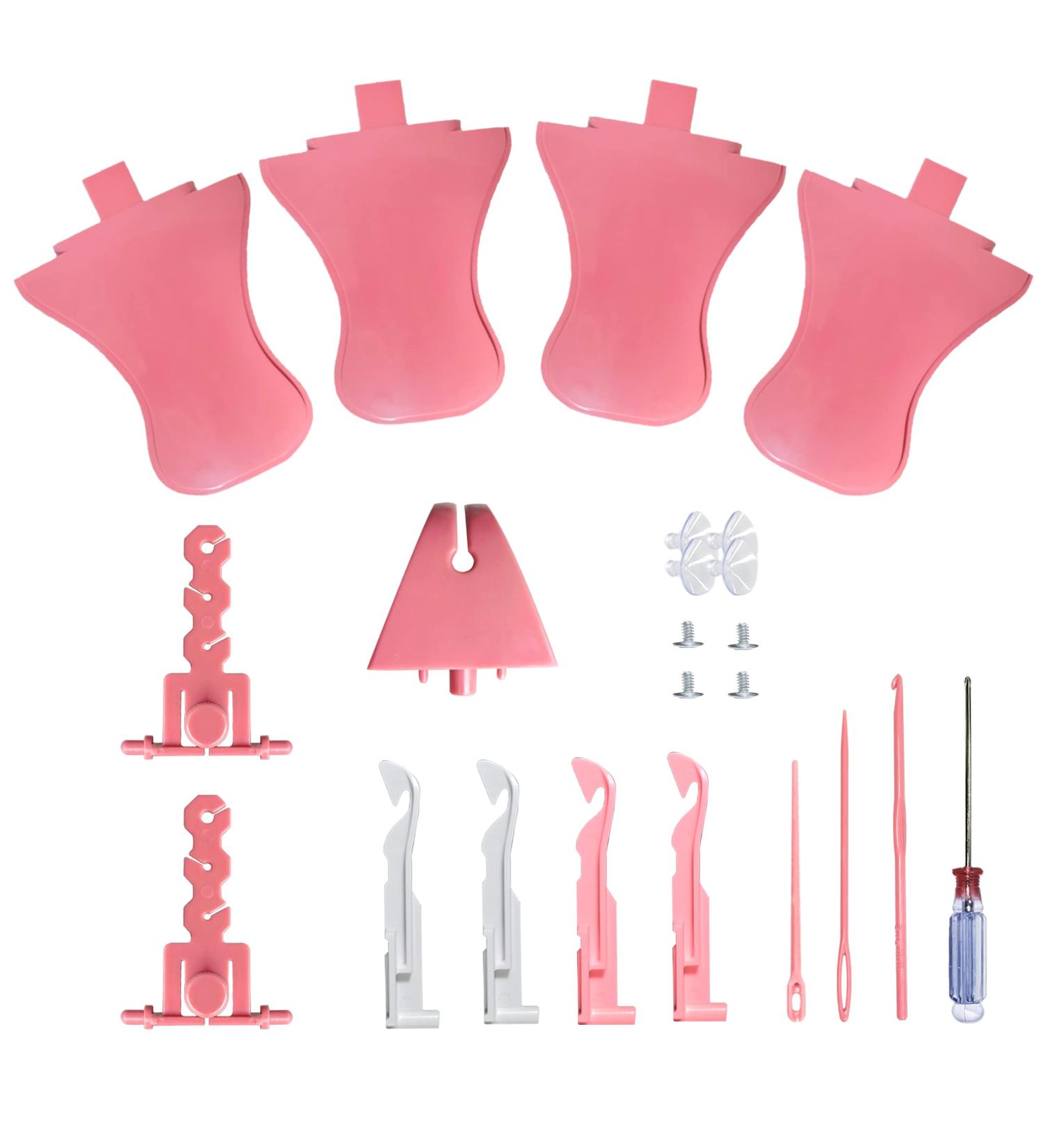 20pcs Rotating Knit Loom Wire Rack Set with Tensioner - DIY Knitting Machine Accessories for Sentro & Jamit Looms - Knit Hook Kit for Adults and Kids - Buy Online on GoSupps.com
