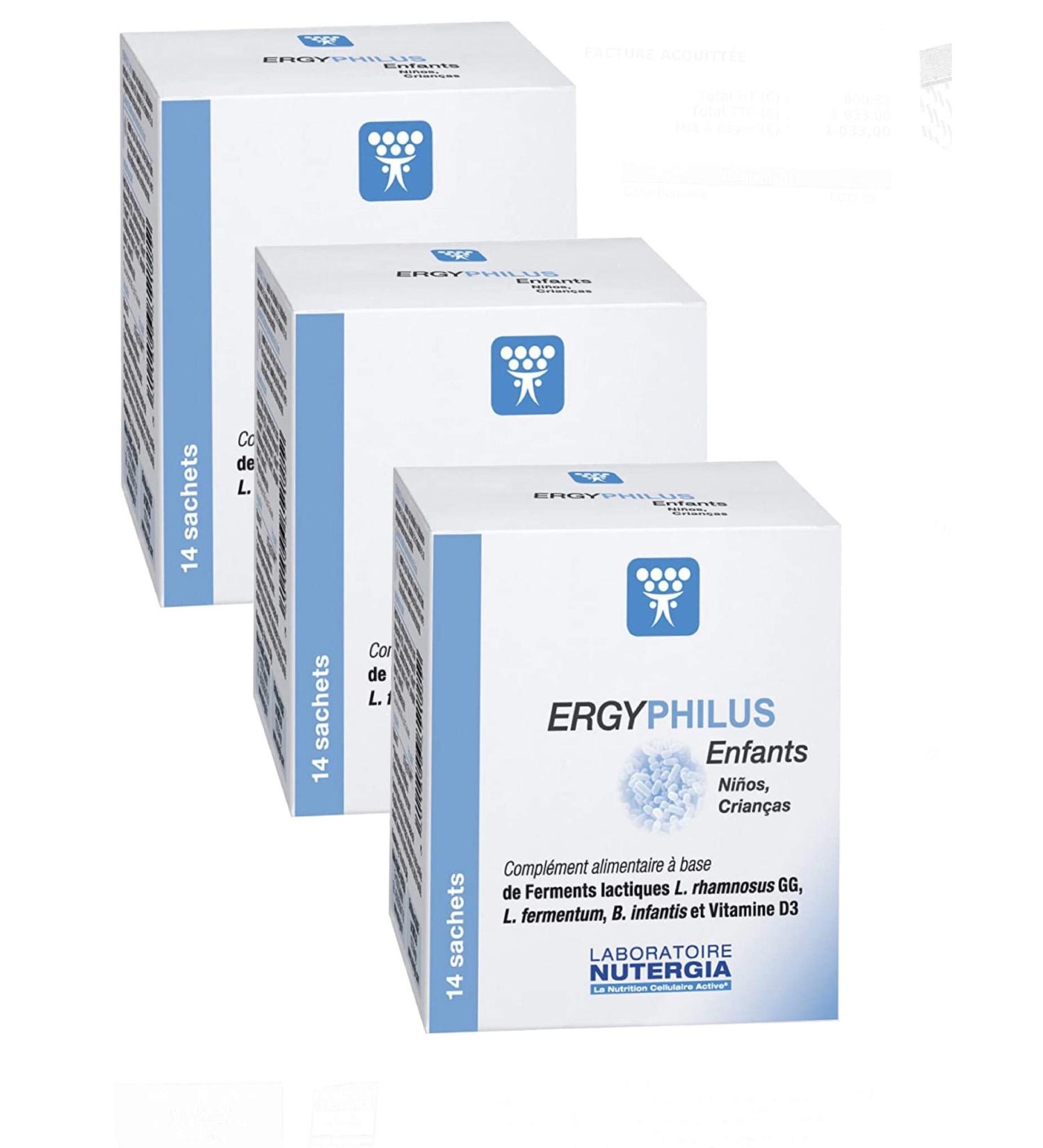 Nutergia - Ergyphilus Children - Box of 14 Sachets - Pack of 3 Boxes