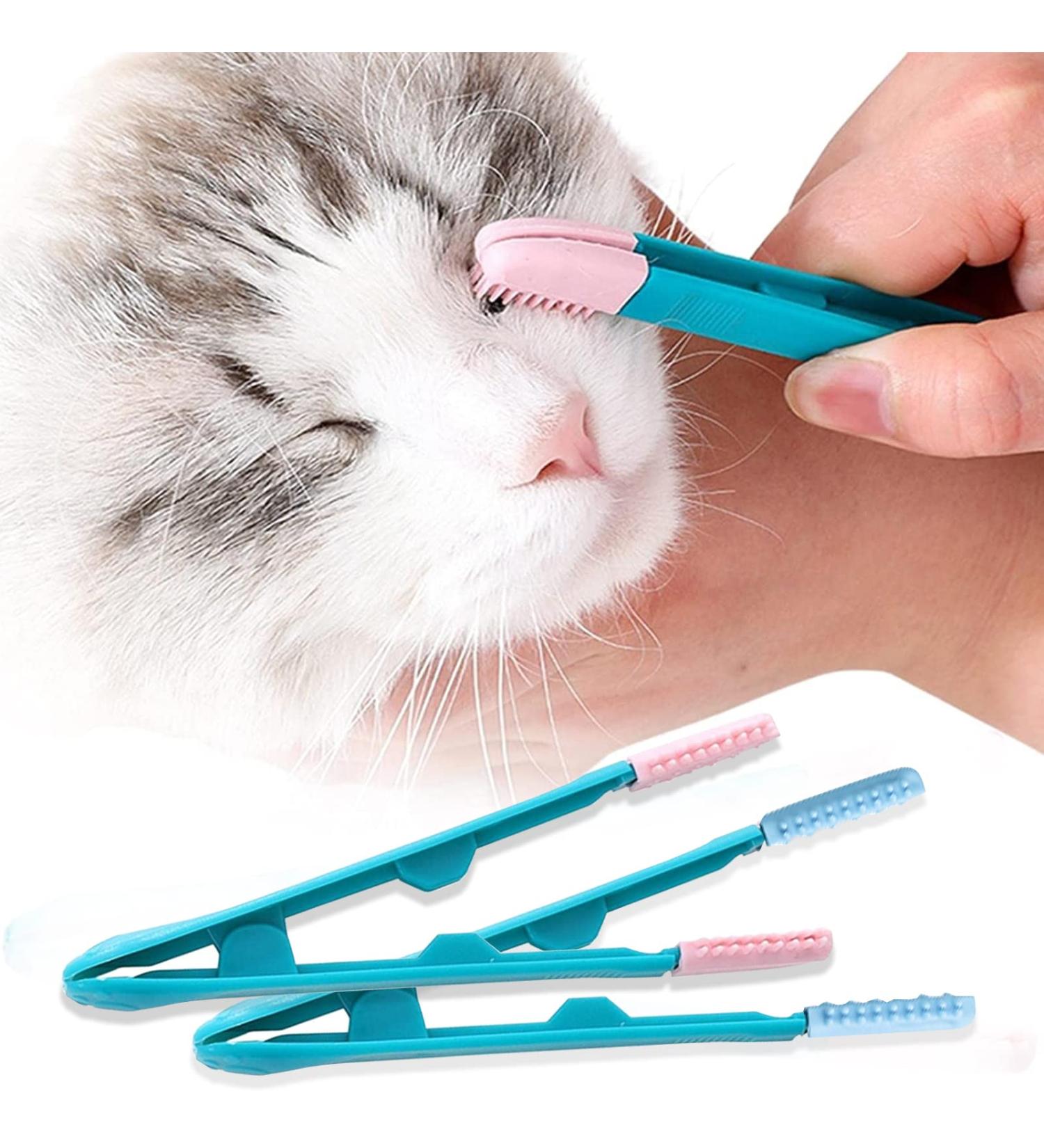 2-Piece Dog Tear Stain Remover & Eye Comb Brush Set - Effective Pet Care for Happy Clean Eyes - Buy Online on GoSupps.com