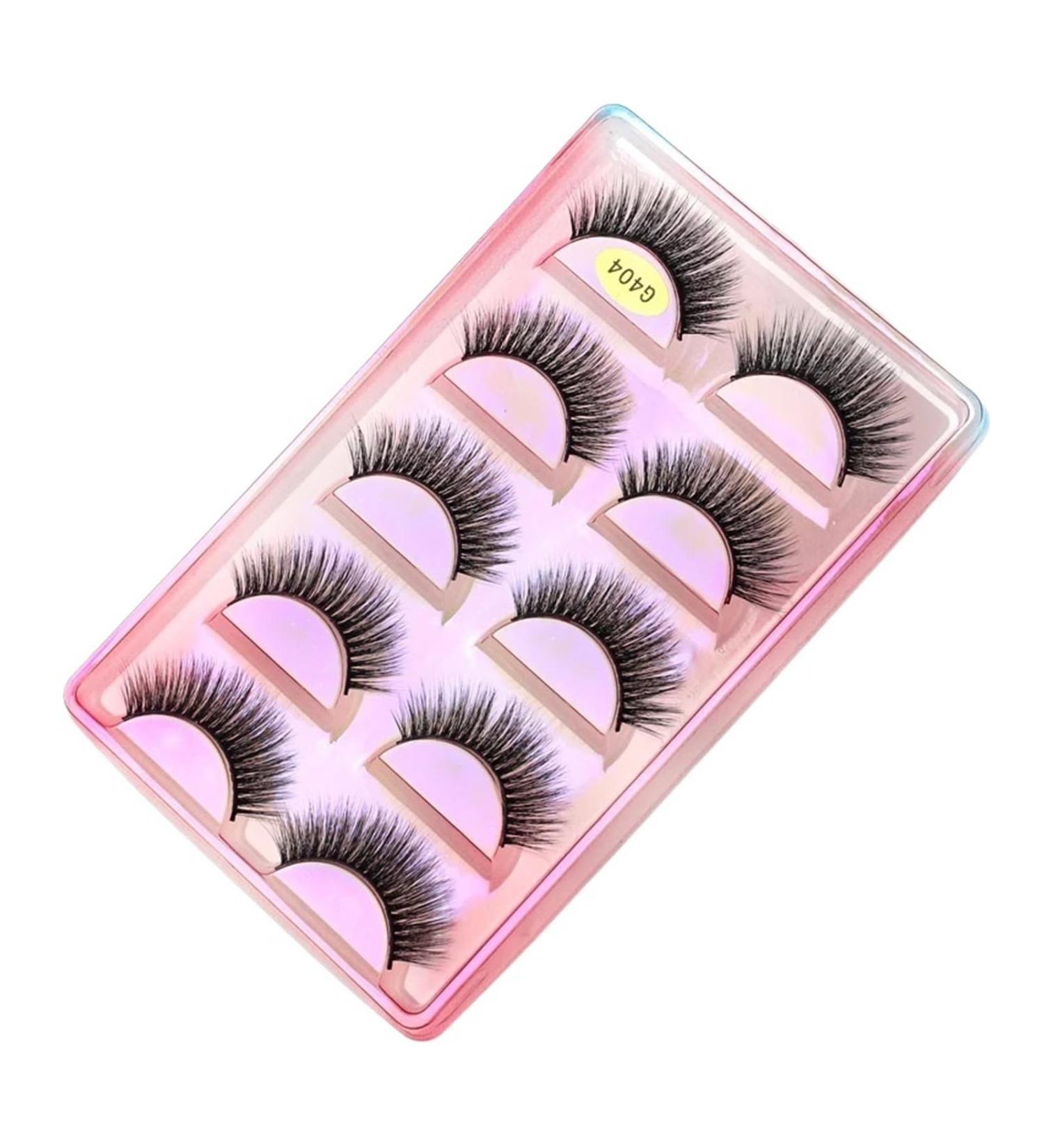 UAMOU 10 Styles 2/5/10/20/30/50/100 Boxes 3D Mink Lashes 5 Pairs Natural Individual Mink False Eye Lashes Make Up Kit Cilios Cheerfully (Color : G404 Size : 50 BOXES (250 pairs)) - Buy Online on GoSupps.com