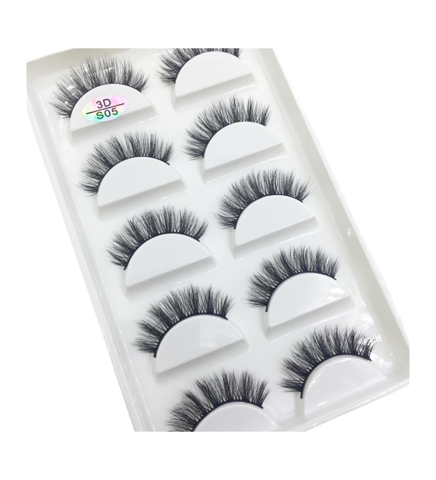 UAMOU 10/50 Boxes 37 Style 5 Pairs Natural 3D False Eyelashes Makeup Fake Eye Lashes Faux Cils Make Up Beauty Maquillaje Cheerfully (Color : 5Pairs S05 Size : 25 Boxes 125 Pairs) - Buy Online on GoSupps.com